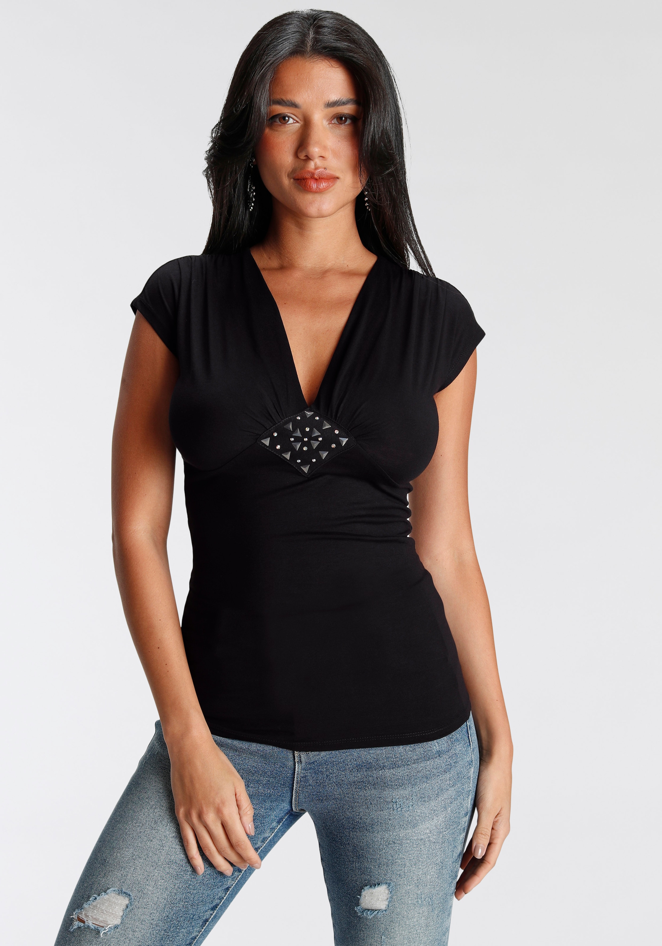 Melrose T-Shirt, mit Glitzersteine online shoppen bei Jelmoli-Versand  Schweiz