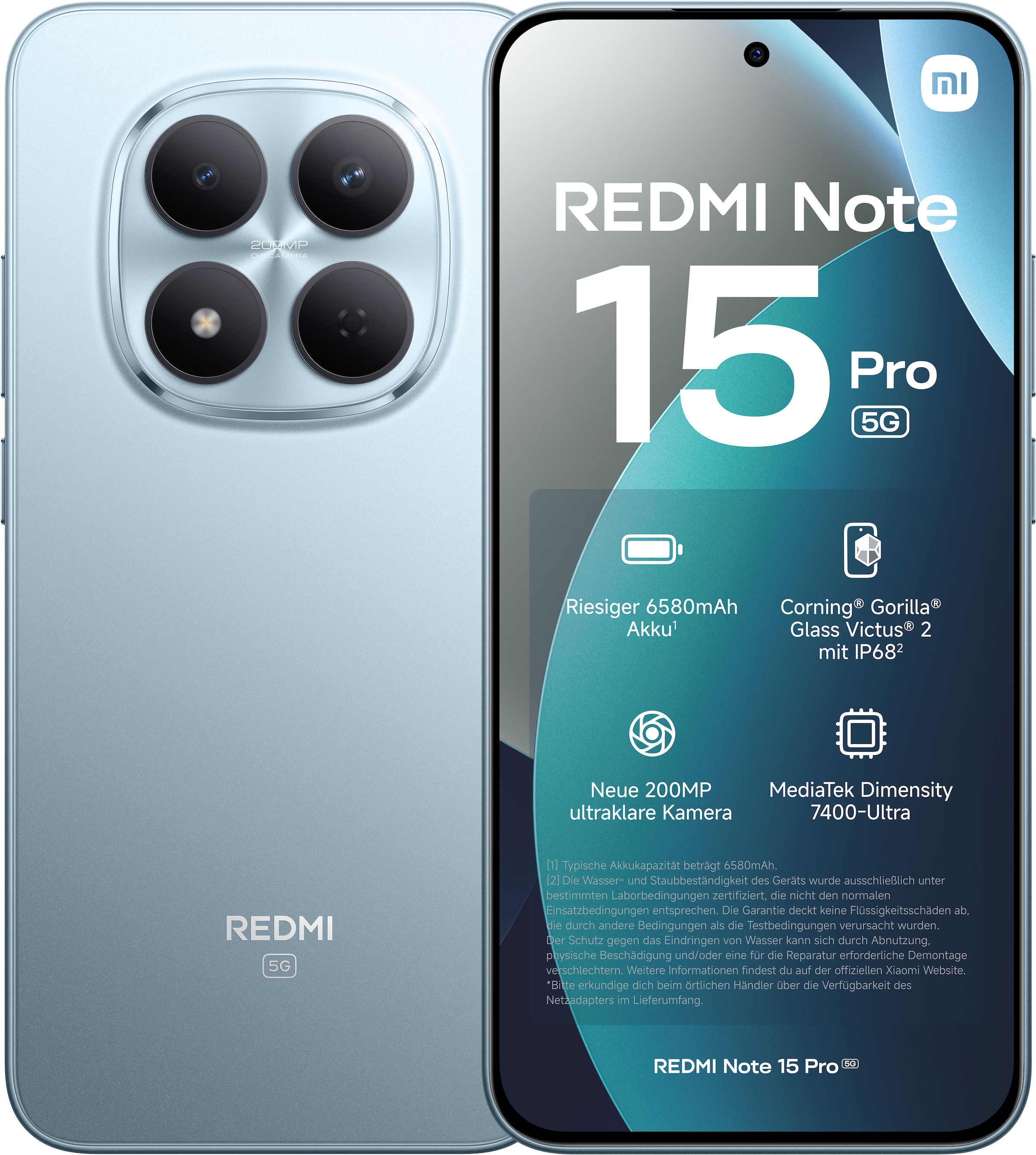 Xiaomi Smartphone "Redmi Note 15 Pro 5G 8+256" Glacier Blue