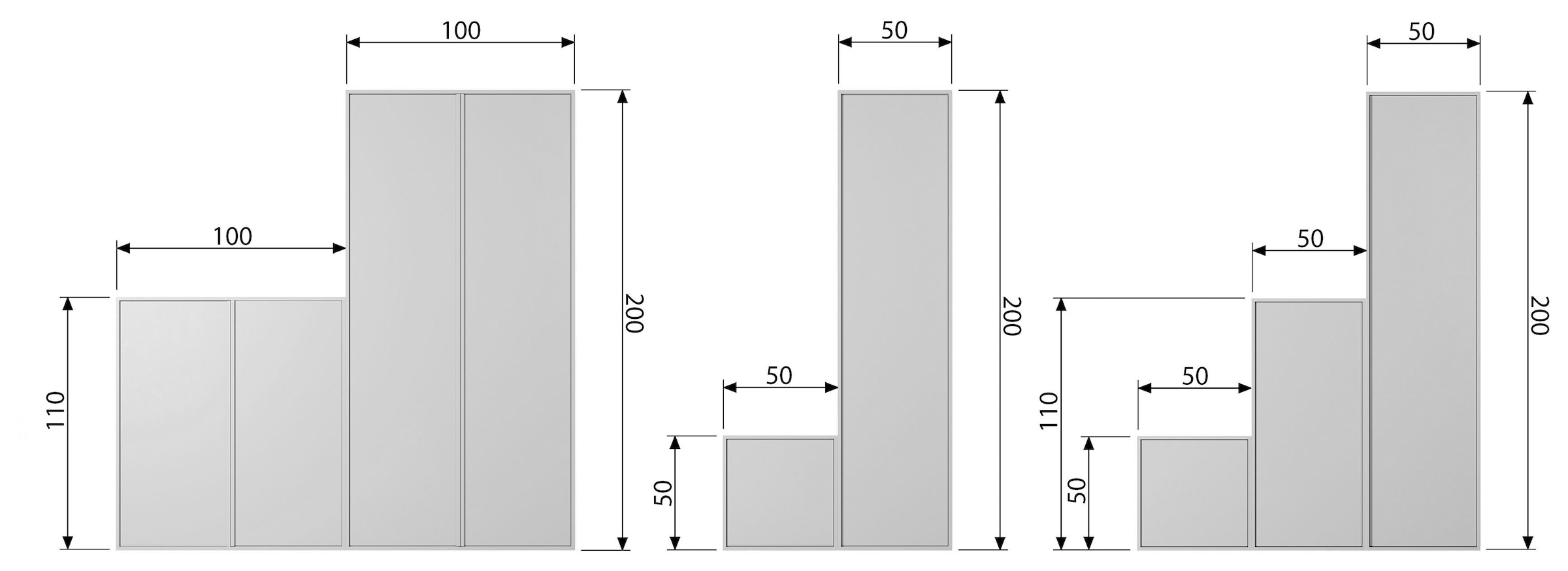 WOOOD Highboard »Daily Hochkommode«, Kommode mit Push-to-Open Funktion, H 110 cm x B 100 cm