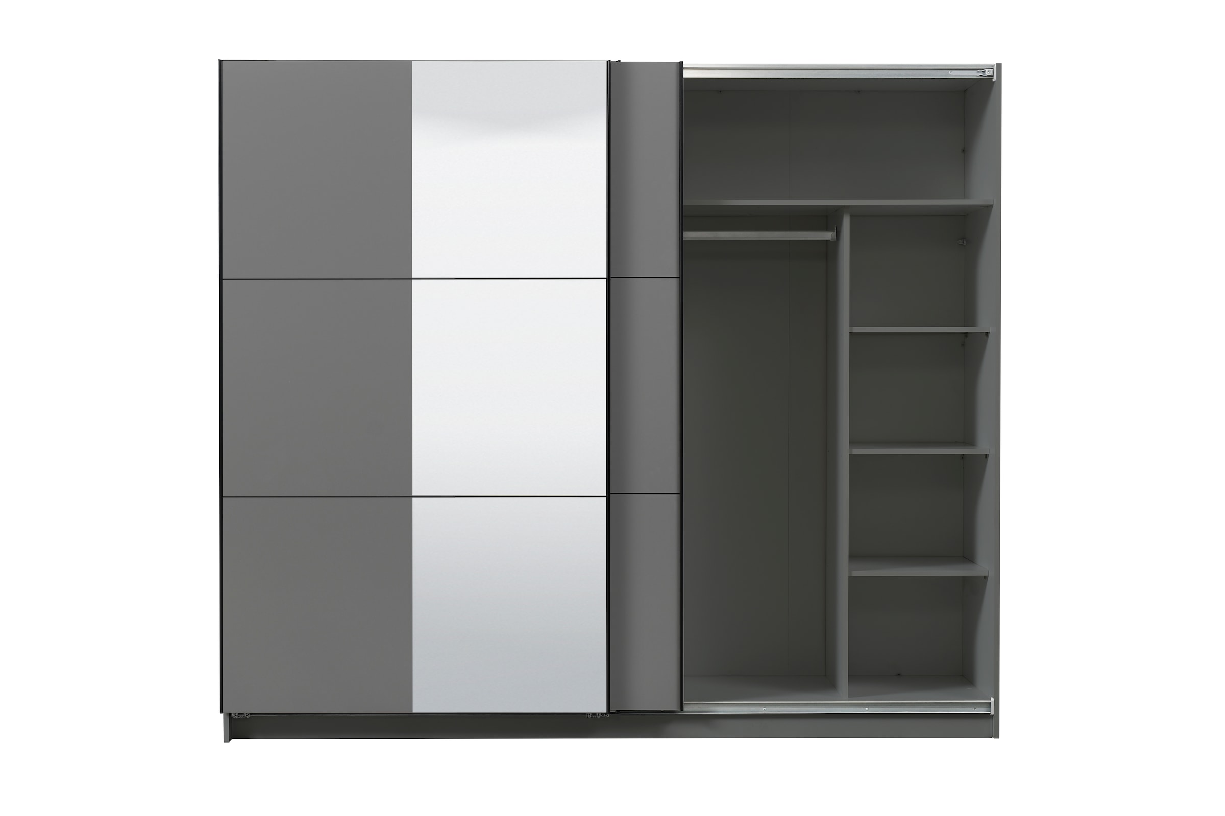 INOSIGN Schwebetürenschrank »Sierra Kleiderschrank mit Spiegel Wäscheschrank Garderobe«, Topseller INKLUSIVE Inneneinteilung, FSC-Zertifiziert