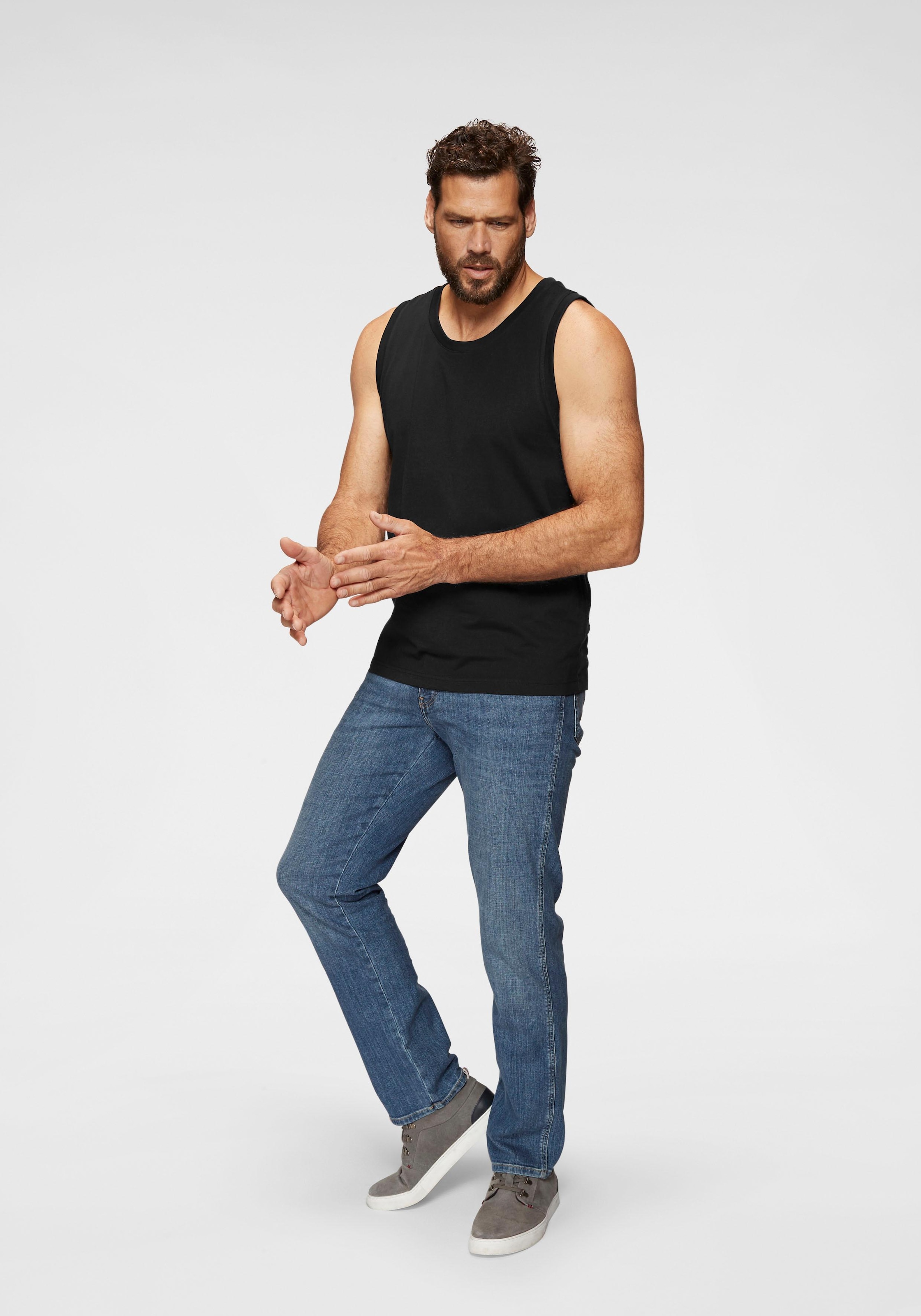 Man's World Muscleshirt, (3er-Pack), schmal geschnitten, Rundhalsausschnitt, aus 100% Baumwolle