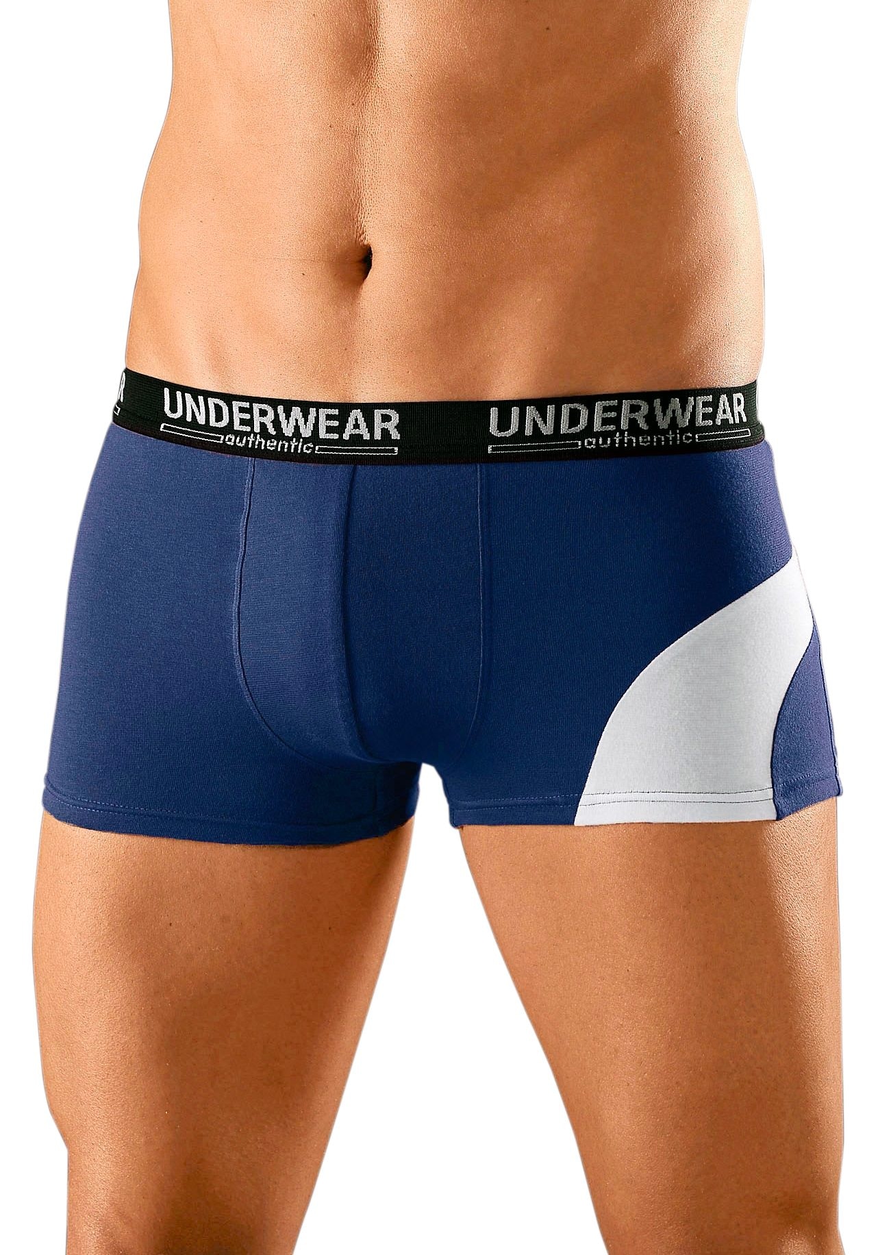 AUTHENTIC UNDERWEAR Boxer, (Packung, 4 St.), mit kontrastfarbenen Einsatz