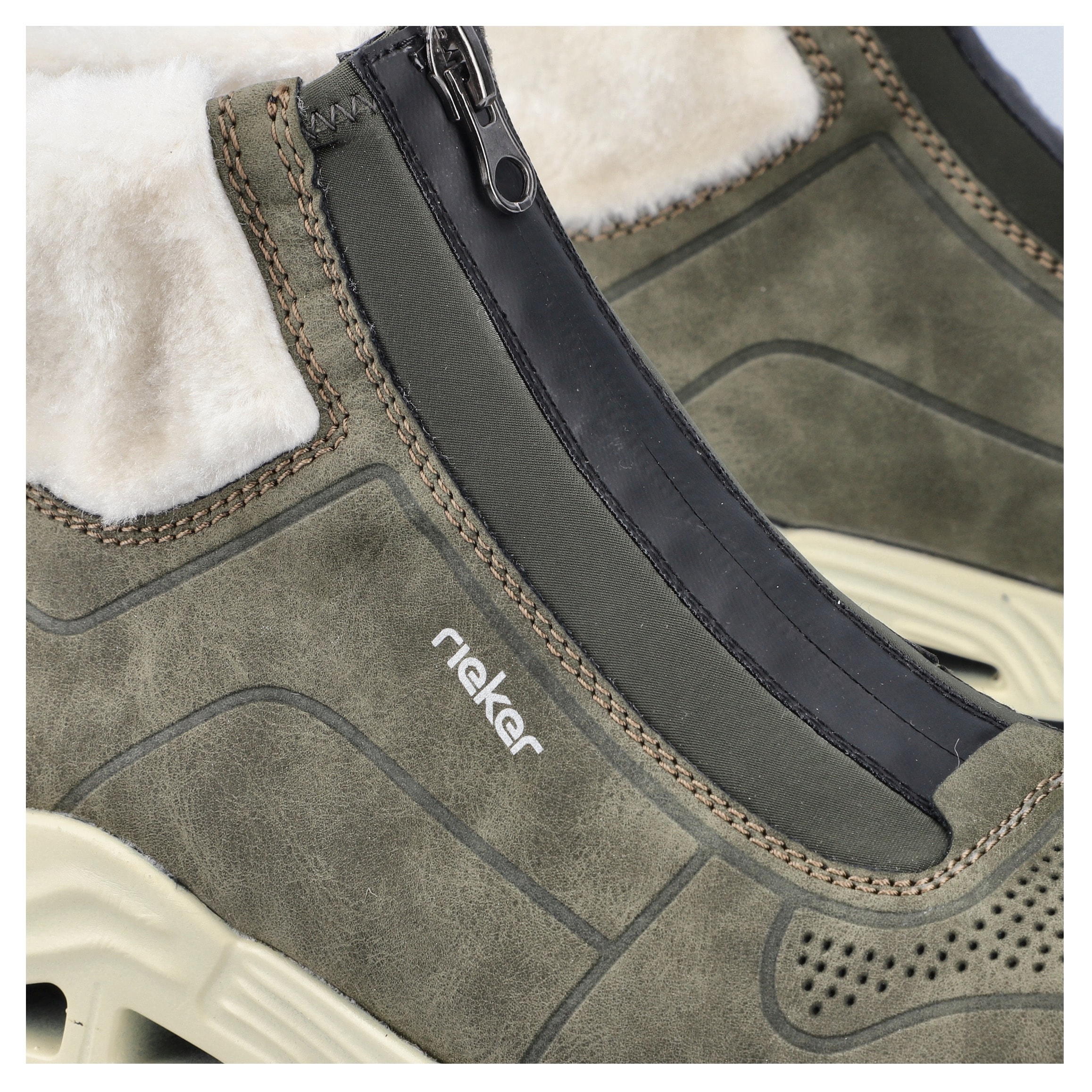 Rieker Sneaker, Freizeitschuh, Schlupfboots mit Vorder-Reissverschluss