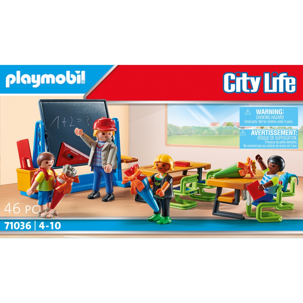 Playmobil® Konstruktions-Spielset »Erster Schultag (71036), City Life«, (46 St.)