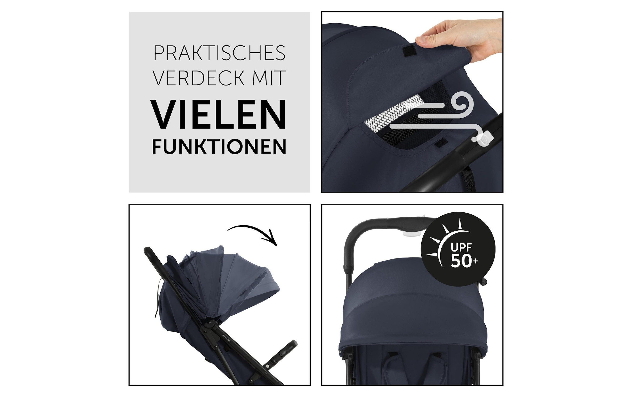 Hauck Kinder-Buggy »Travel N Care Plus Dark Navy Blue«, 25 kg