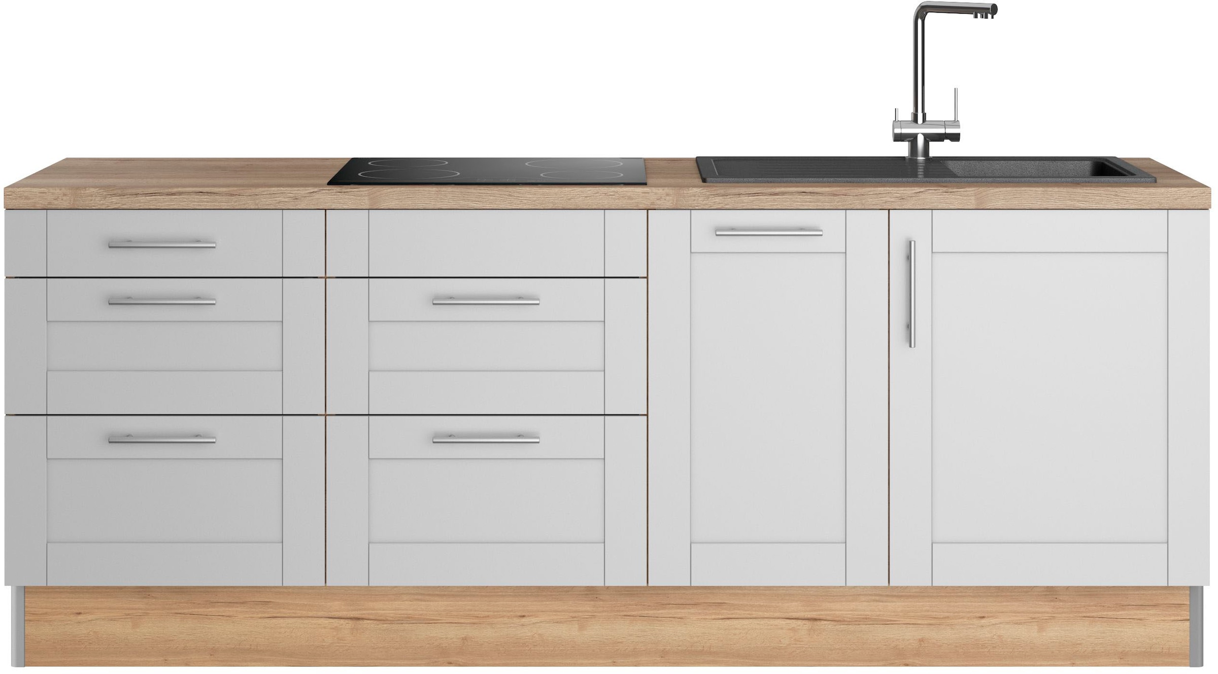 ❤ OPTIFIT Küche »Ahus«, 225 cm breit, ohne E-Geräte, Soft Close Funktion,  MDF Fronten entdecken im Jelmoli-Online Shop