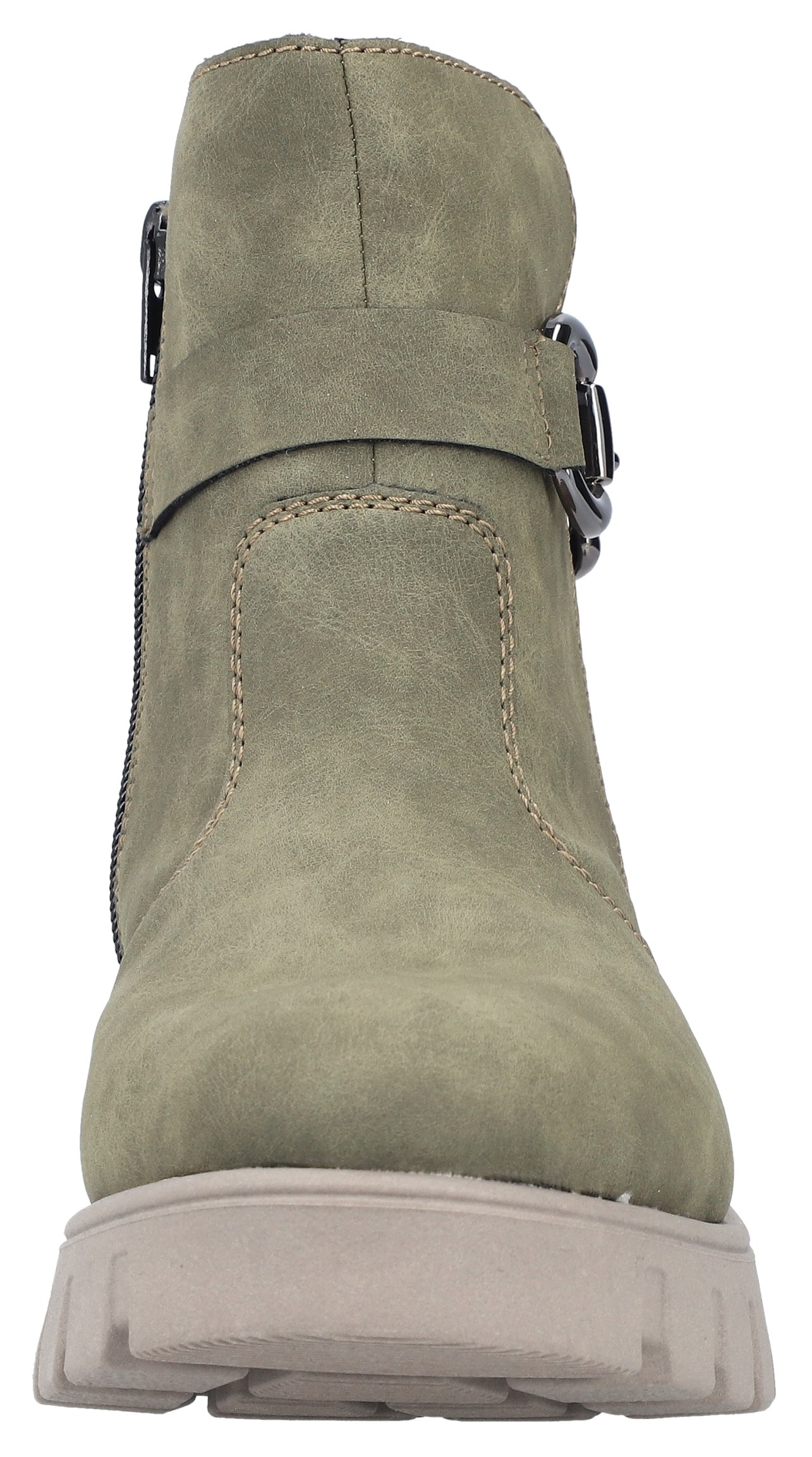 Rieker Winterstiefelette, Winterboots, Plateausohle, mit Zierschnalle und Innenreissverschluss