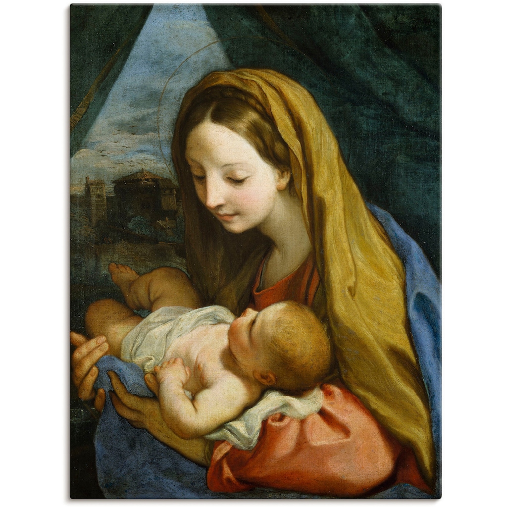 Artland Leinwandbild »Maria mit dem Kind. Um 1660«, Religion, (1 St.)