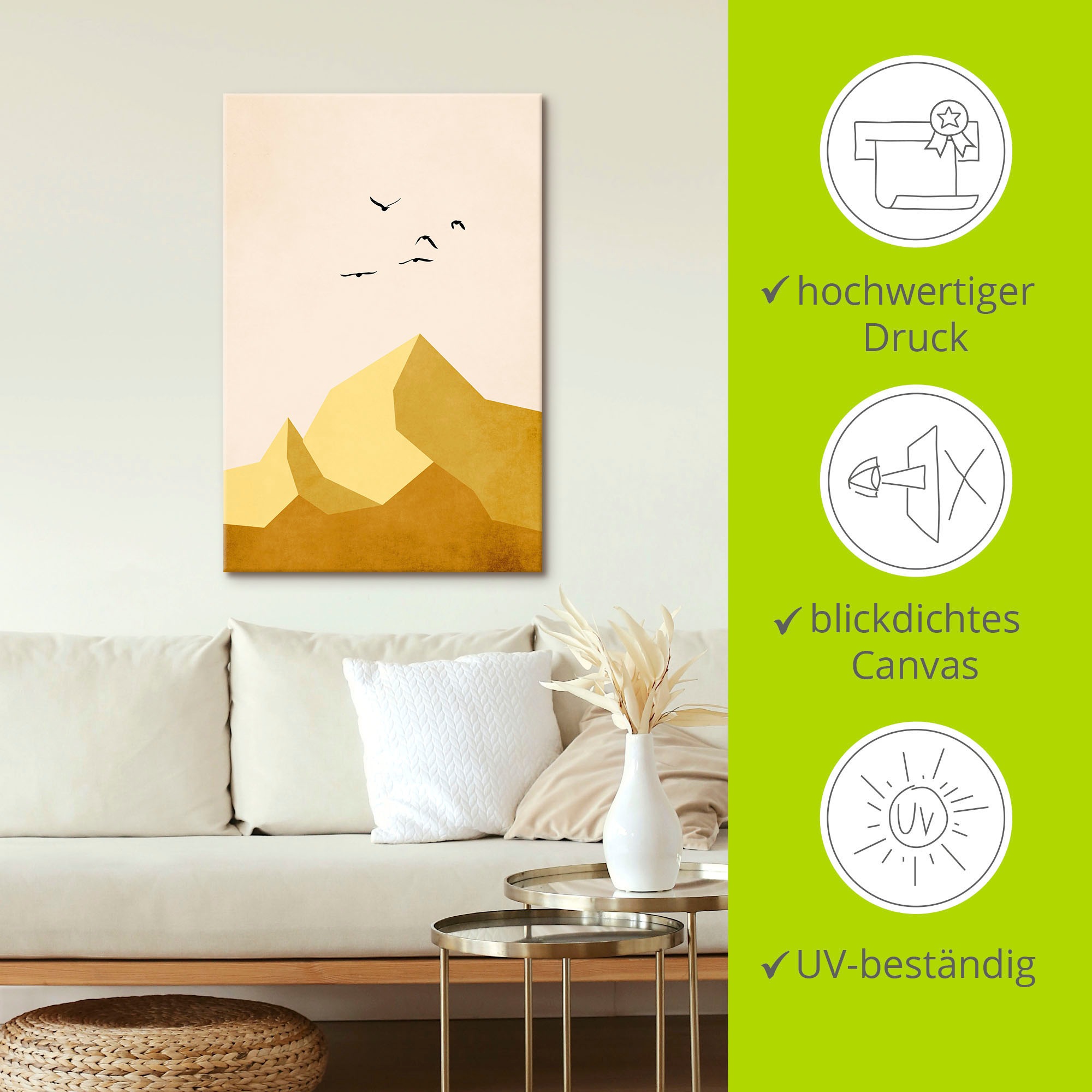 Artland Wandbild »Zugspitze, DREI«, Berge & Alpenbilder, (1 St.), als Alubild, Leinwandbild, Wandaufkleber oder Poster in versch. Grössen