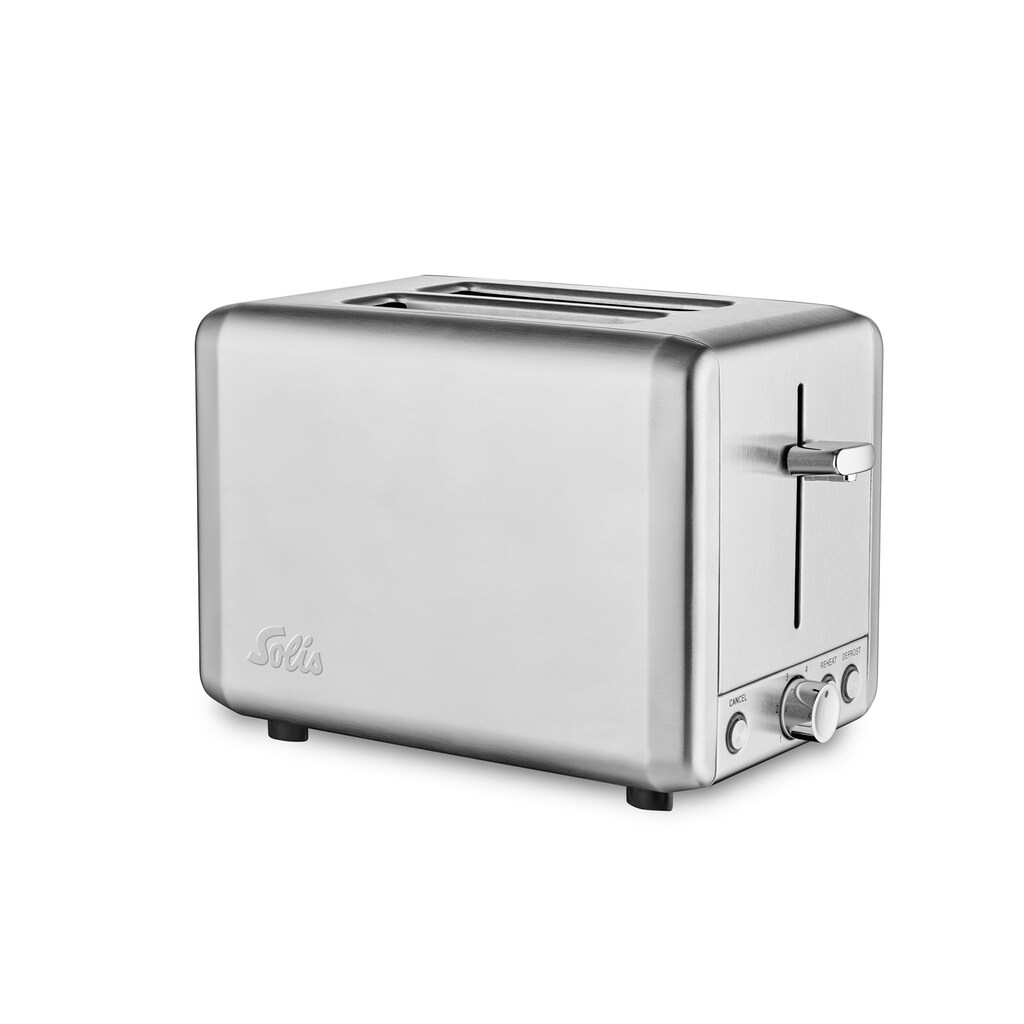 SOLIS OF SWITZERLAND Toaster »Steel 8002 Silberfarben«, für 2 Scheiben, 925 W