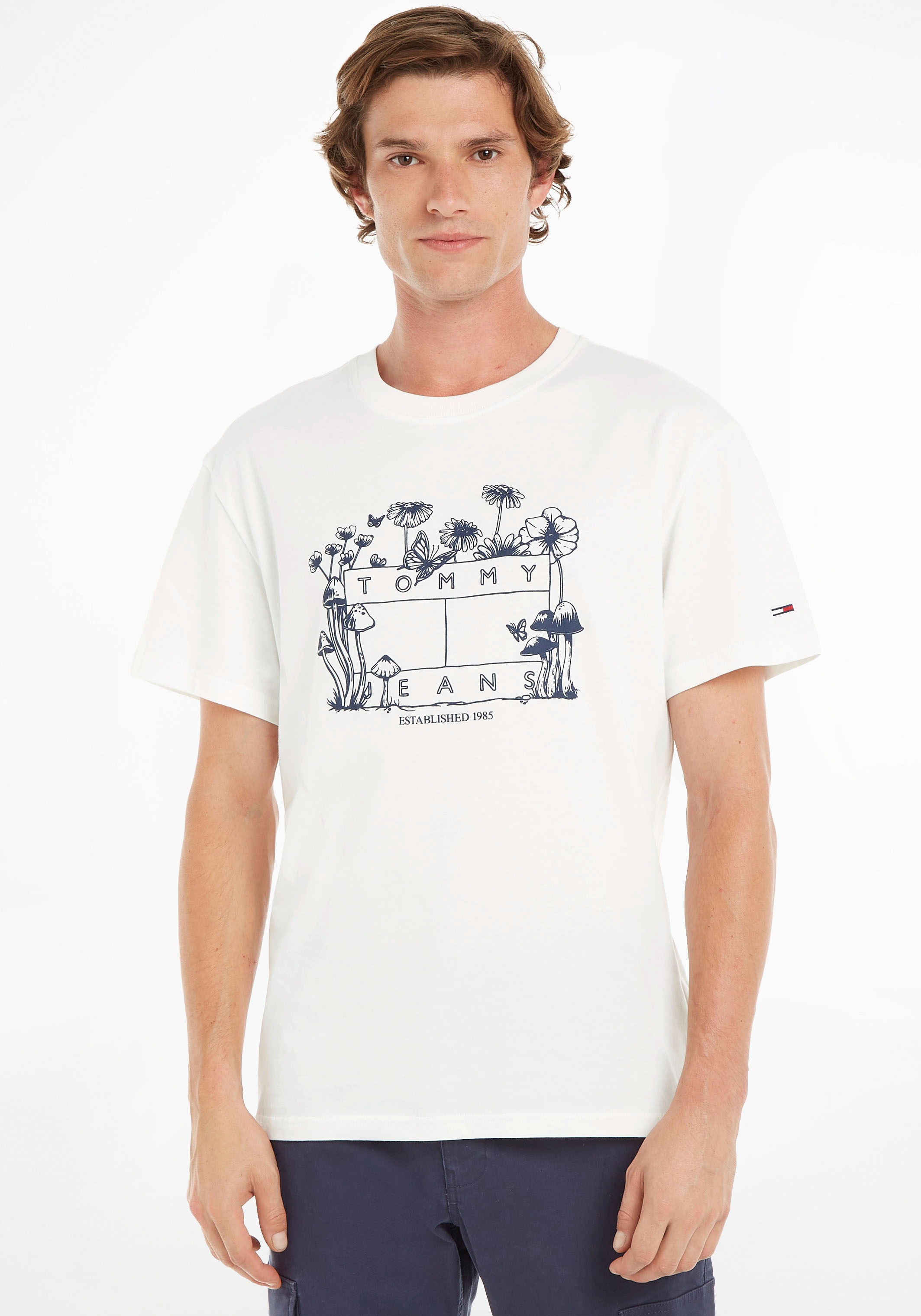Tommy Jeans T-Shirt »TJM HOMEGROWN WILD FLOWER TEE«, mit botanischem Logodruck kaufen