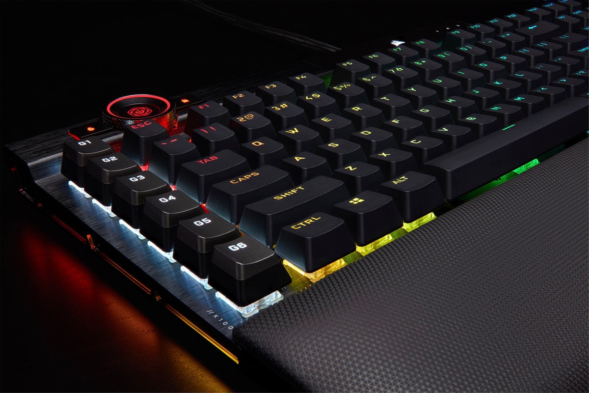 Corsair Gaming-Tastatur »Corsair K100 RGB«, (Handgelenkauflage-Multimedia-Tasten-programmierbare G-Tasten)