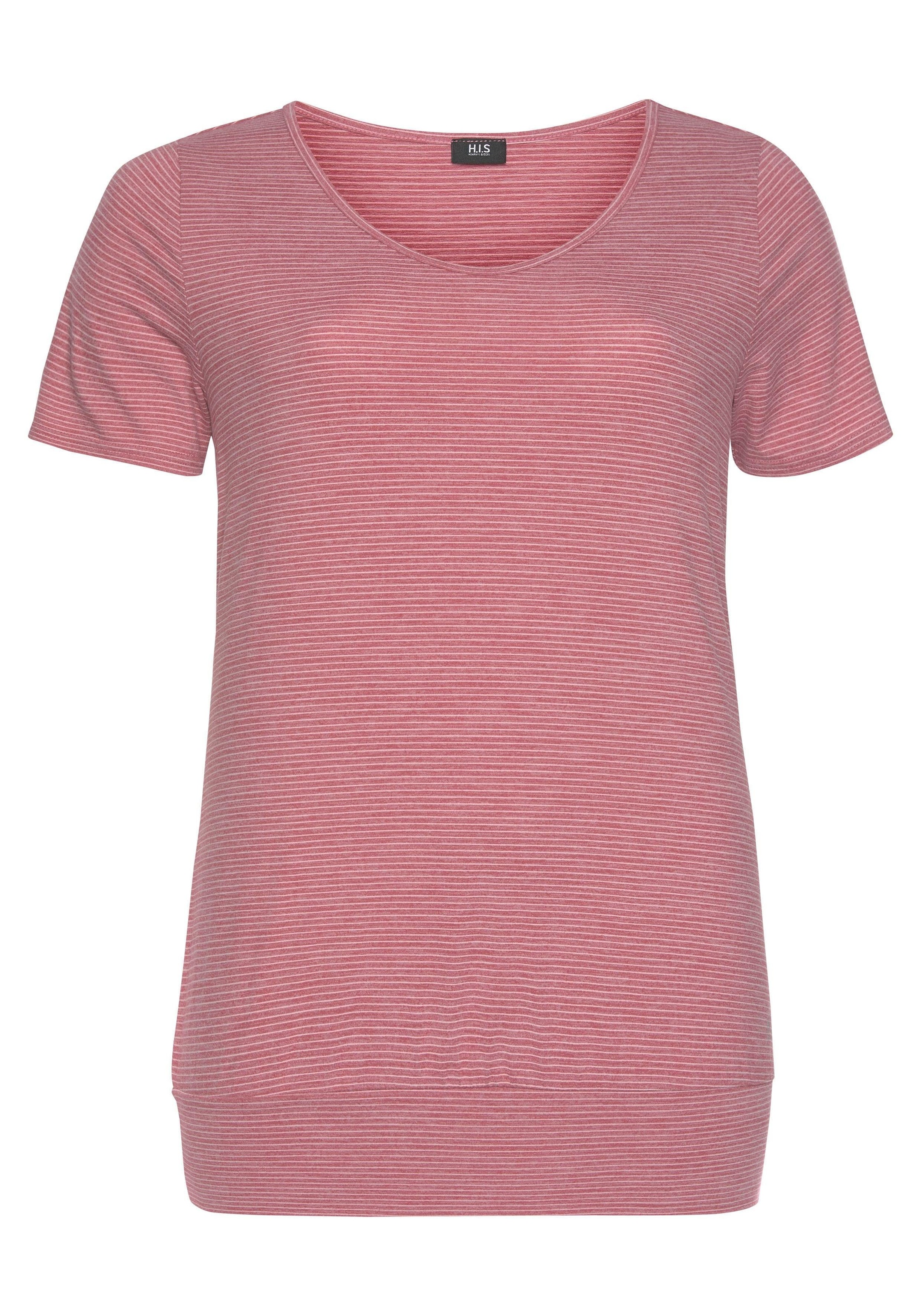 H.I.S T-Shirt, (Spar-Set, 2er-Pack), Kurzarm, figurumspielende Passform, aus elastischem Single-Jersey