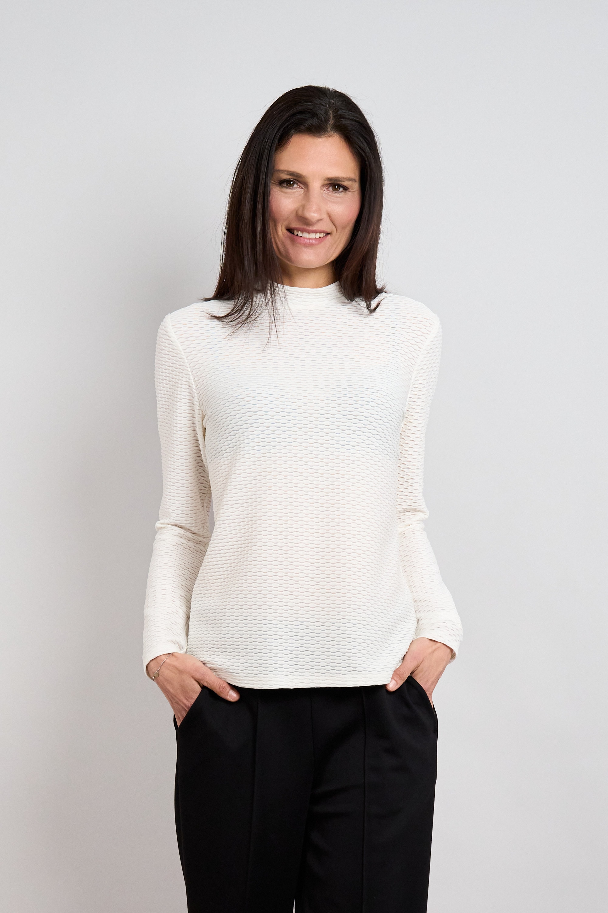 Seidel Moden Langarmshirt in Struktur-Optik - MADE IN GERMANY