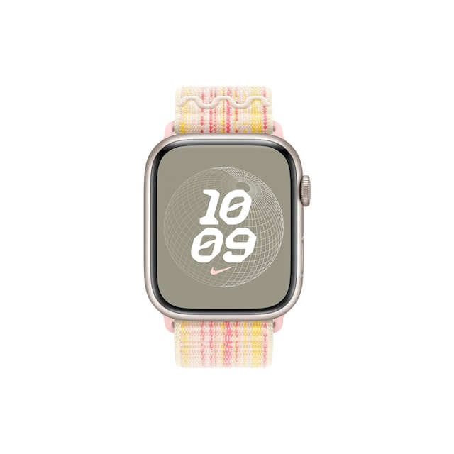 ➥ Apple Smartwatch-Armband »Watch, 45mm Nike Sport Loop polarstern/pink«,  MUJY3ZM/A gleich kaufen | Jelmoli-Versand