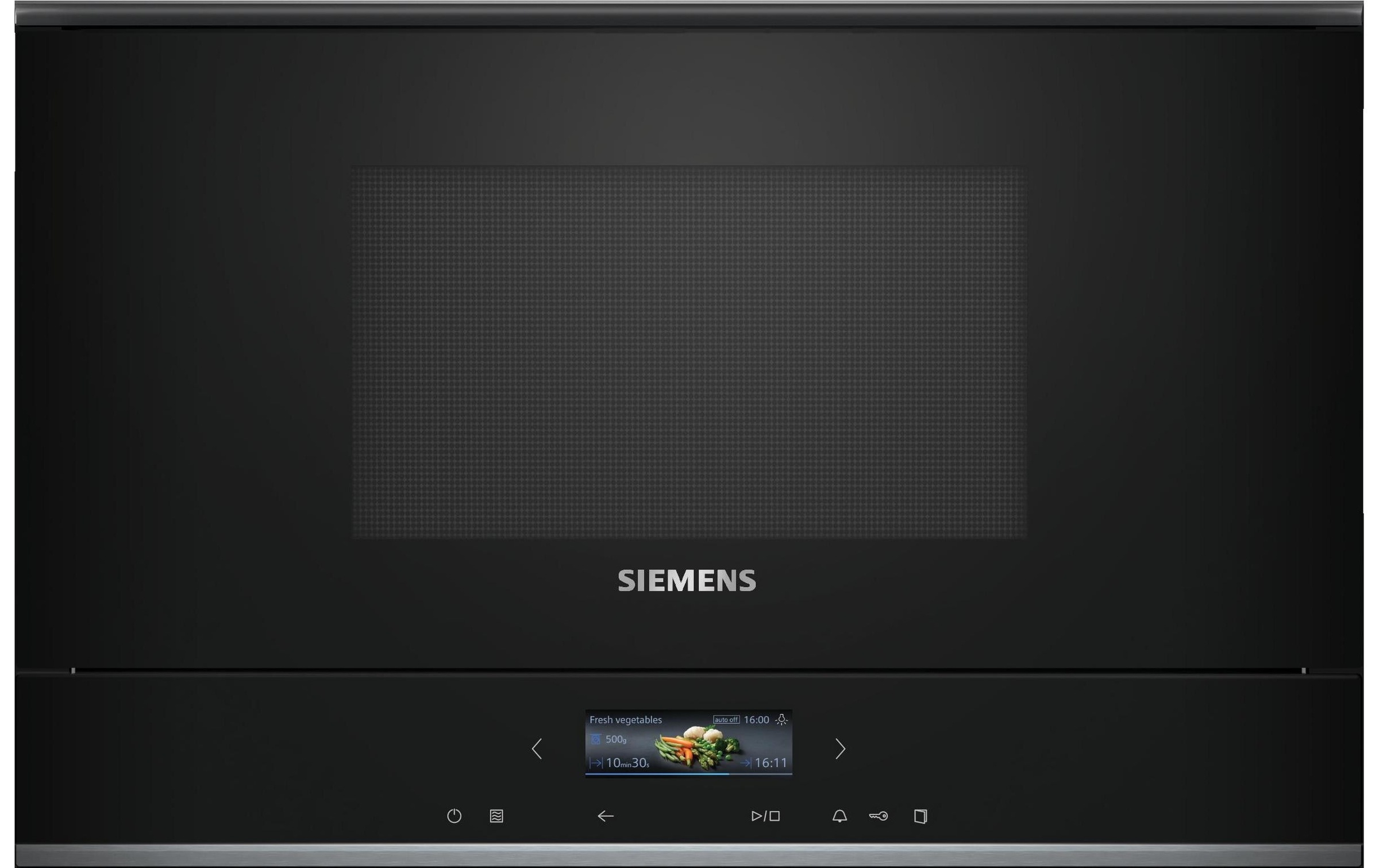 SIEMENS Einbau-Mikrowelle »iQ700 BE732R1B1C Schwarz« 900 W