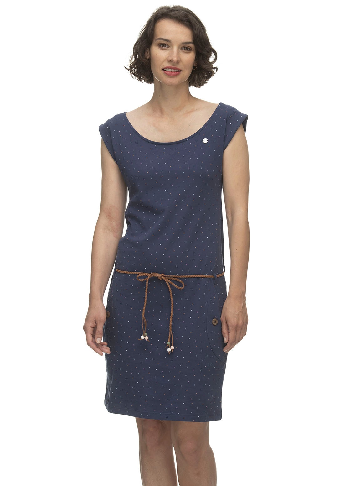 Ragwear Jerseykleid »TAGG DOTS«, (2 mit Jelmoli-Versand kaufen online | Multi-Color-Punkte-Muster Bindegürtel), tlg., im