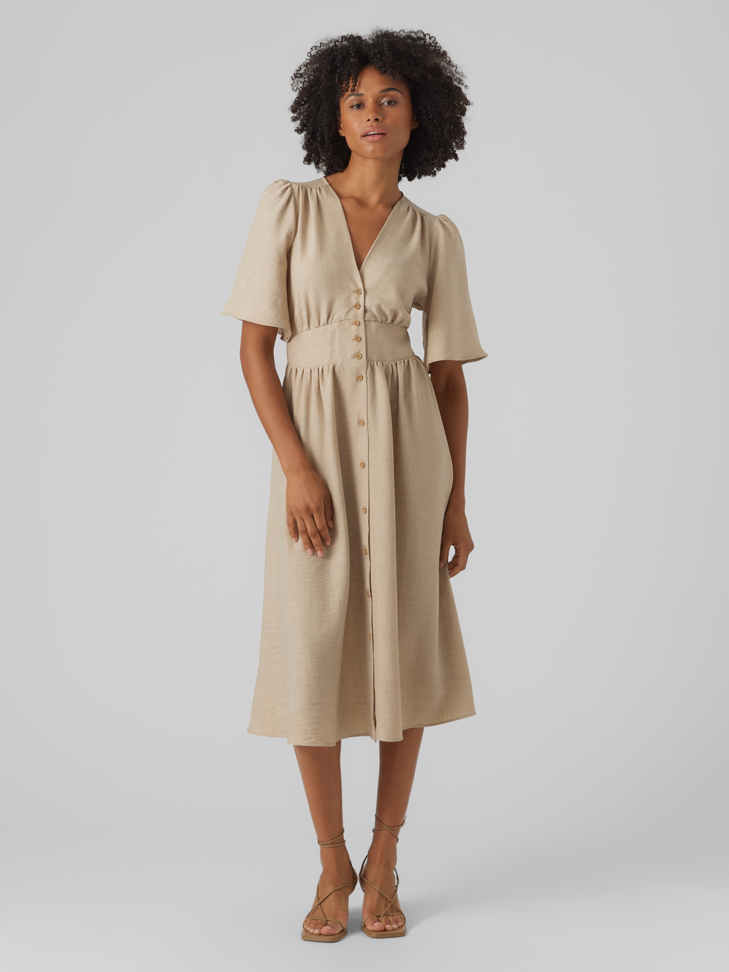 Vero Moda Midikleid »VMMELANEY 2/4 BLK DRESS WVN NOOS«