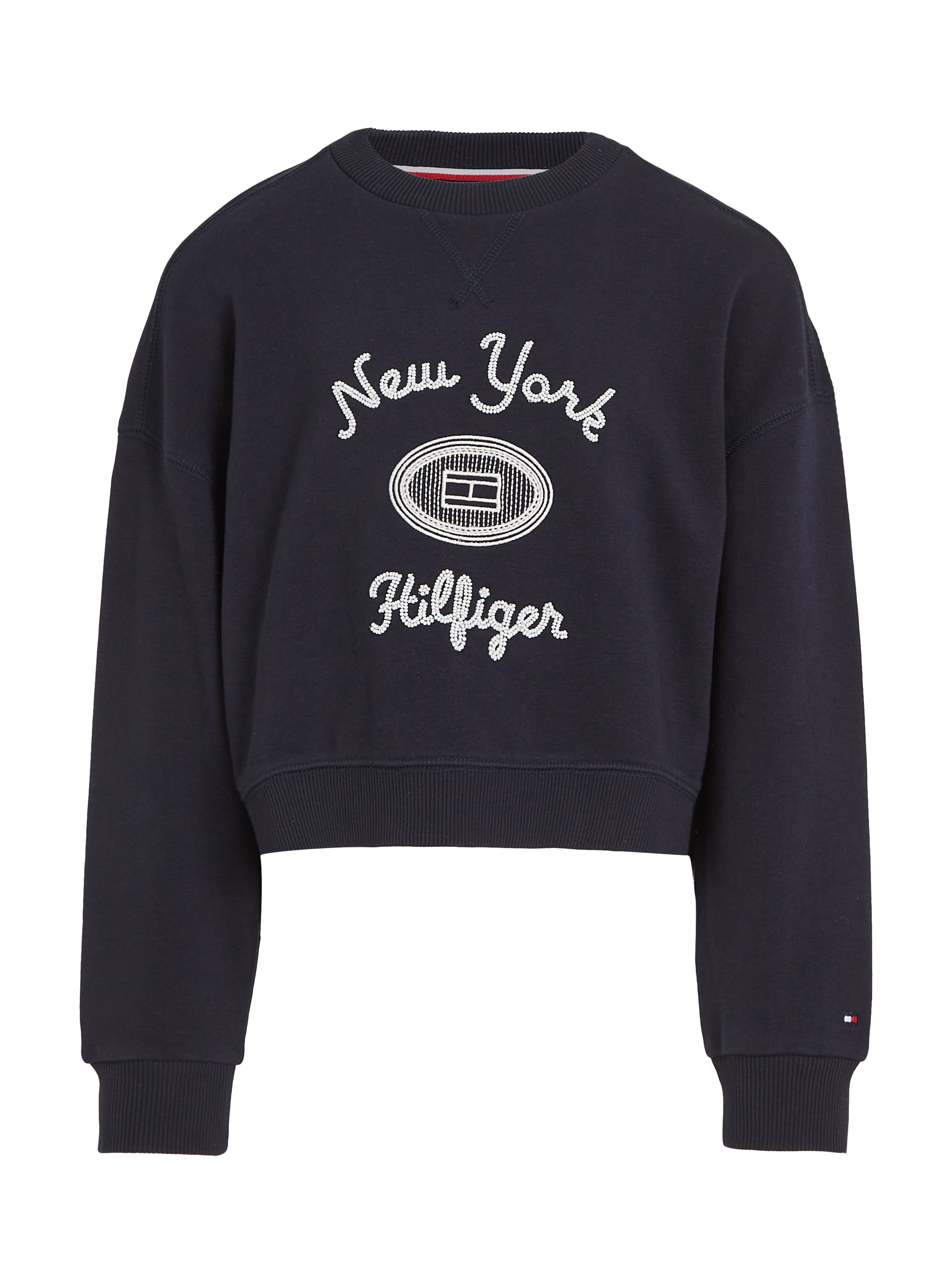 Tommy Hilfiger Langarmshirt »HILFIGER NY EMBROIDERED CREWNECK«, Kinder bis 16 Jahre mit Logostickerei