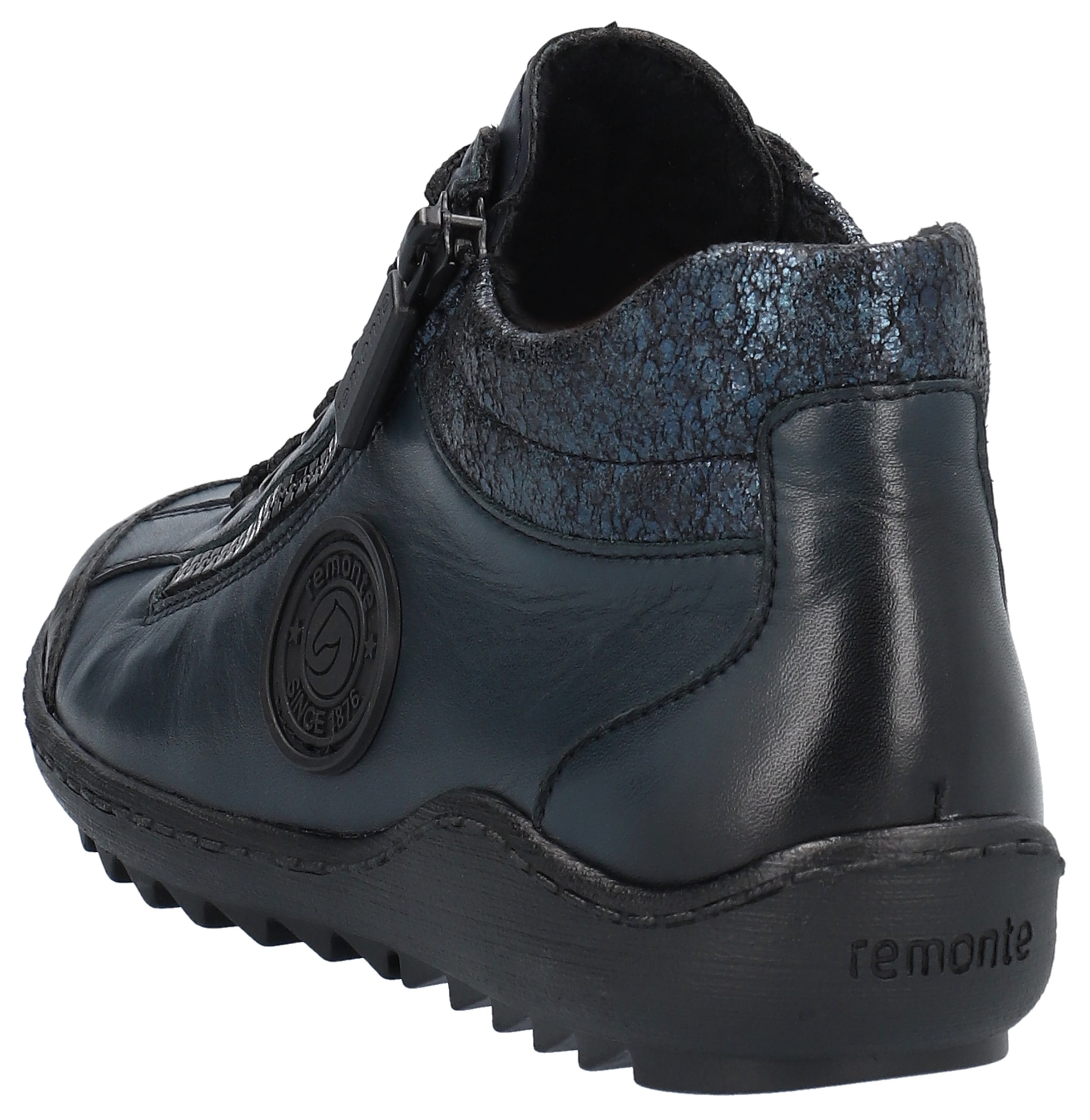 Remonte Schnürboots, Flats, Komfortschuh, Boots mit seitlichem Reissverschluss