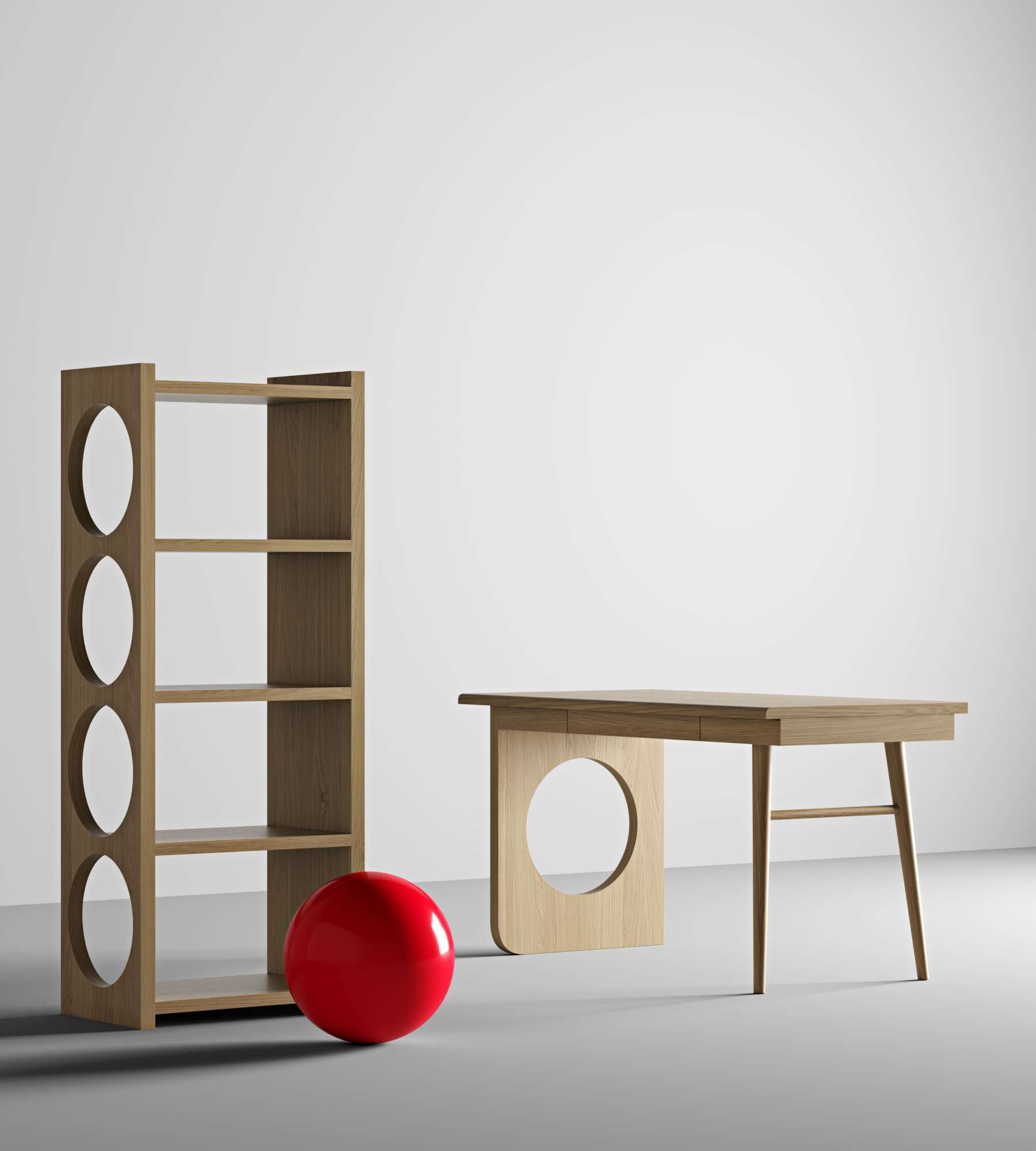 Woodman Schreibtisch »Bau«, besonderes Design, Breite 140 cm