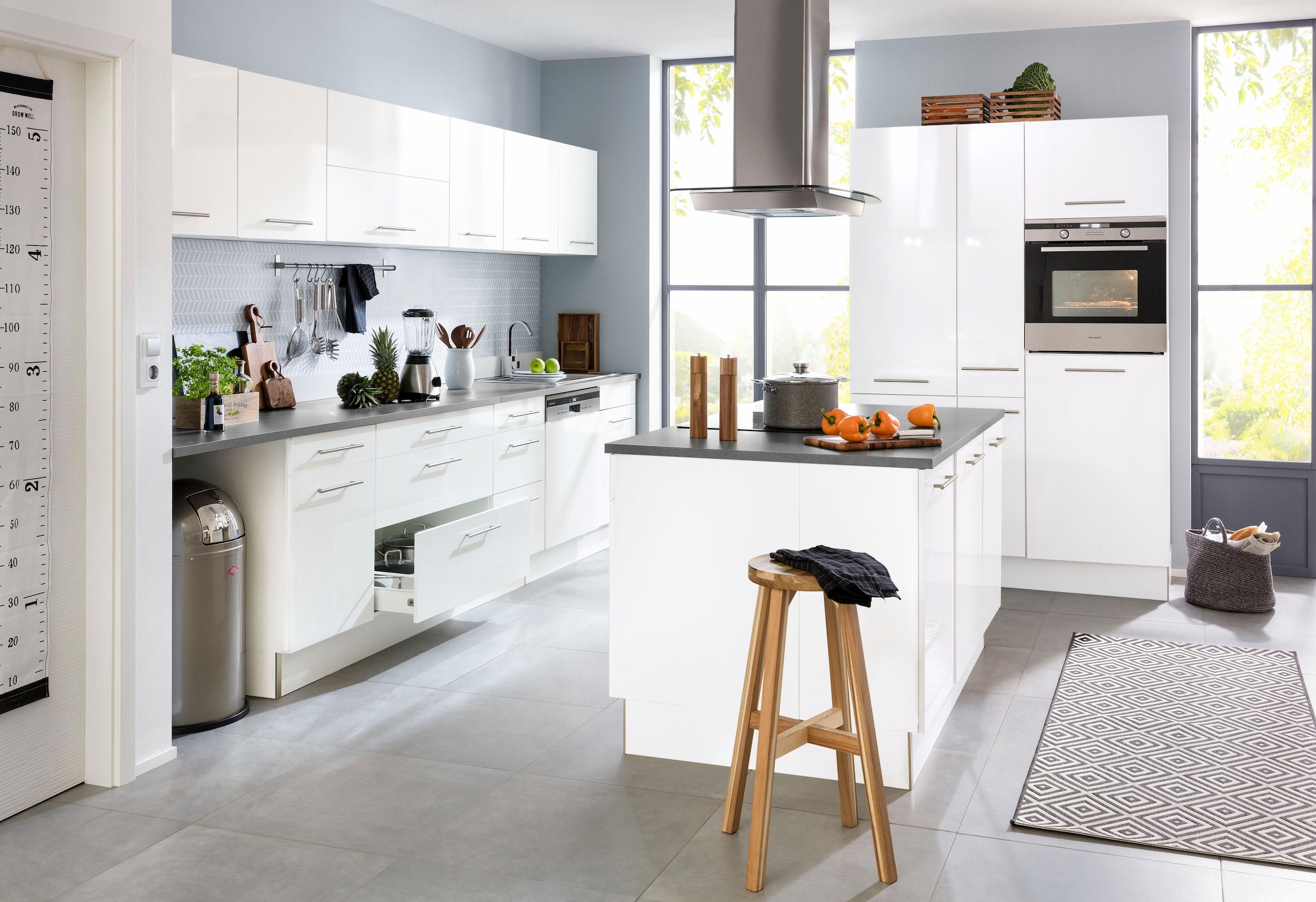 wiho Küchen Backofenumbauschrank »Ela«, 60 cm breit, höhenverstellbare Füsse