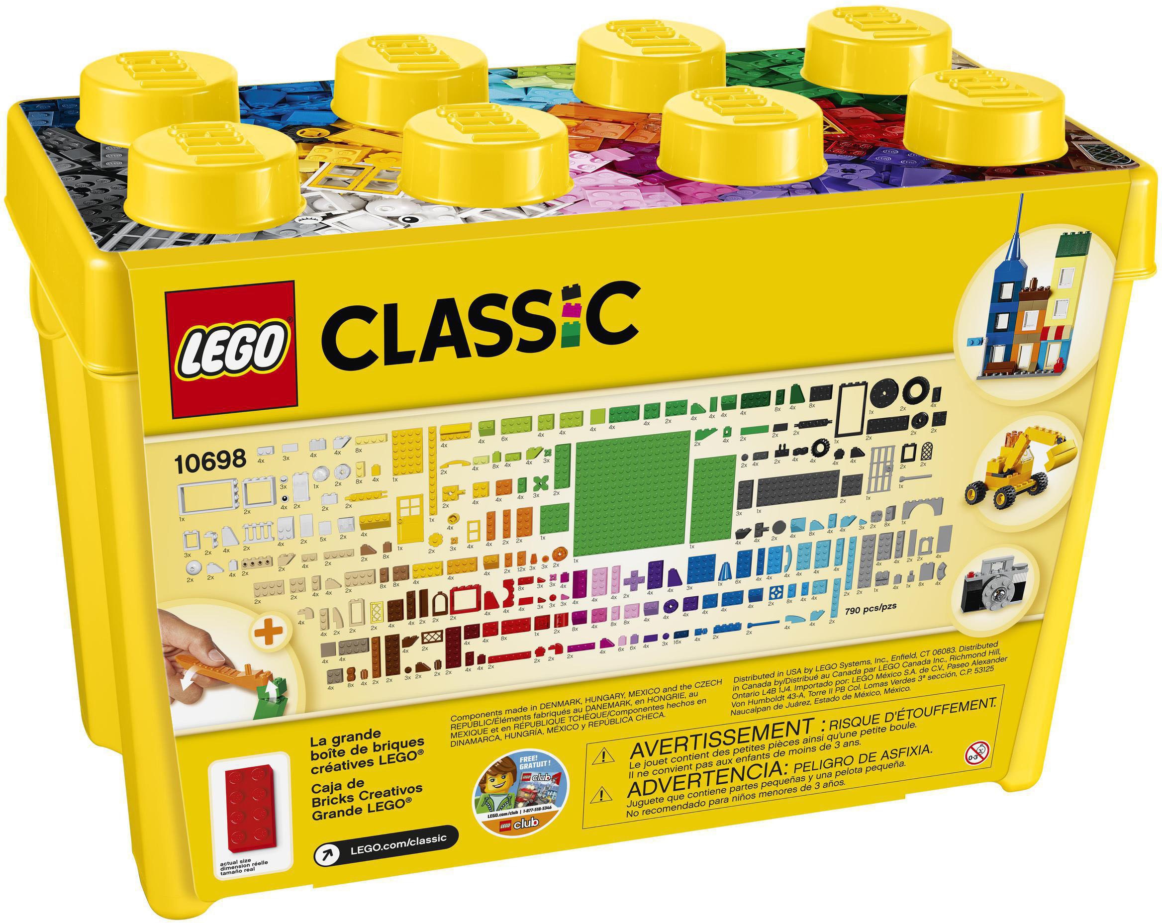 LEGO® Konstruktionsspielsteine »Grosse Steine-Box (10698), LEGO® Classic«, (790 St.), Made in Europe