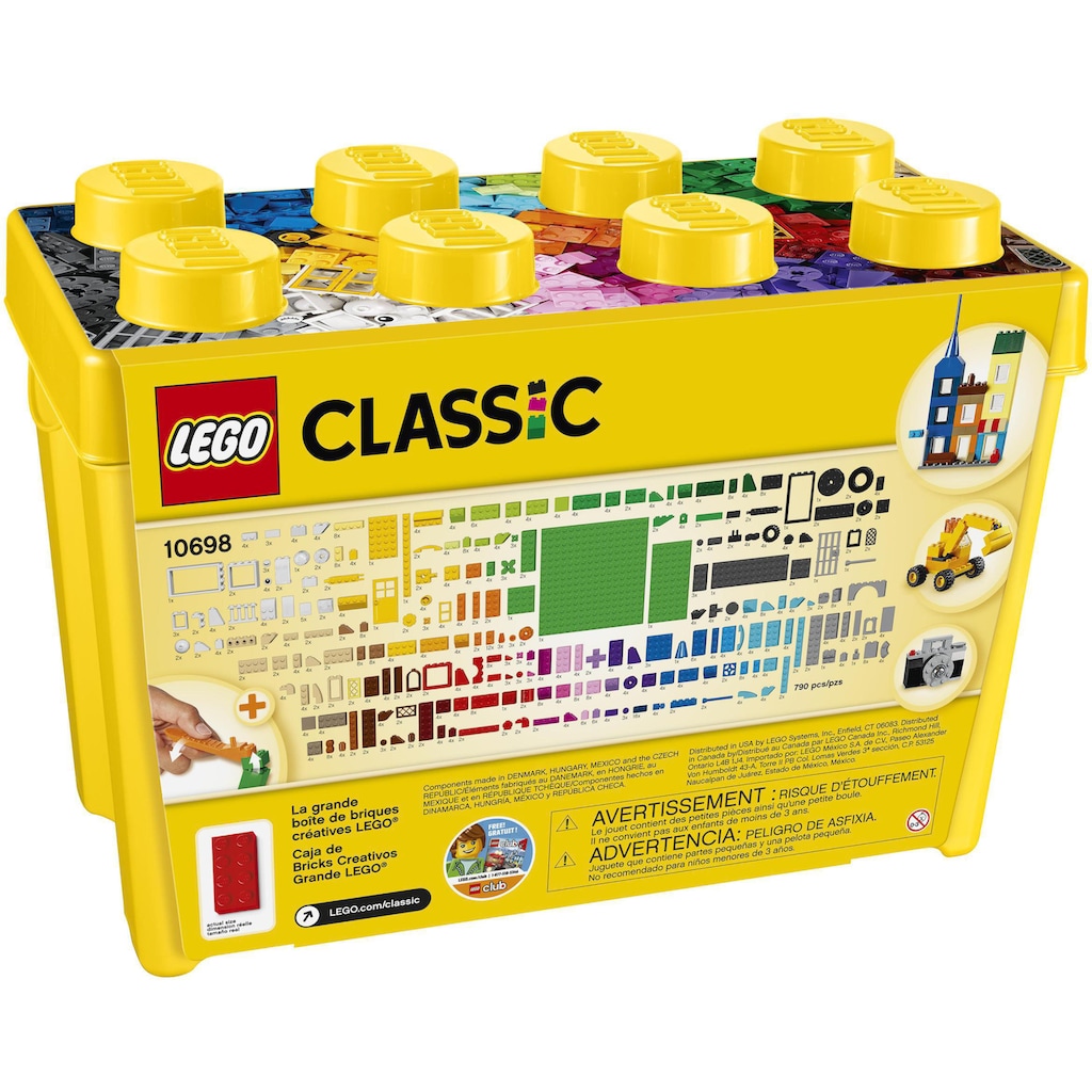 LEGO® Konstruktionsspielsteine »Grosse Steine-Box (10698), LEGO® Classic«, (790 St.)