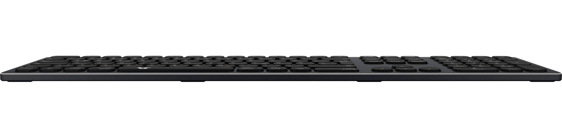 ICY BOX Wireless-Tastatur »ICY BOX Full-Size Aluminium DE Layout«, Bluetooth & RF