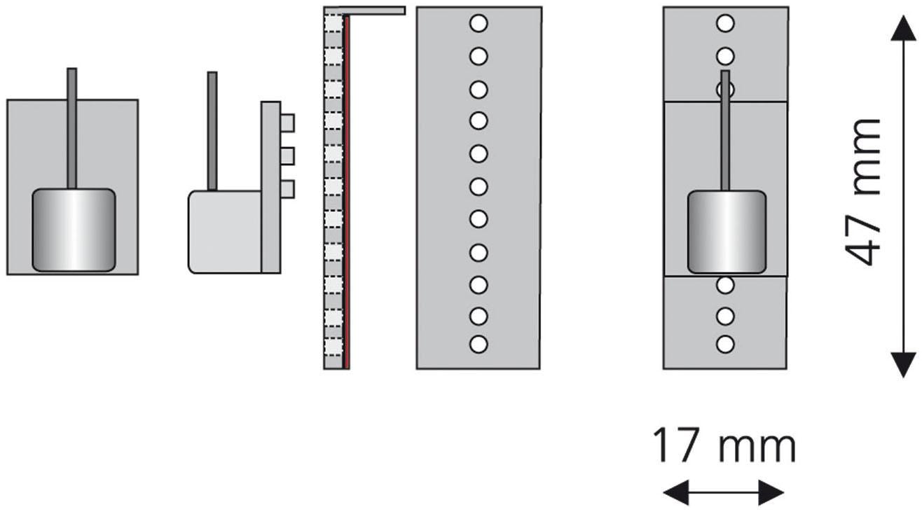 Liedeco Klebeträger, (Set, 2 St.), für Vitragen-Bistrostangen