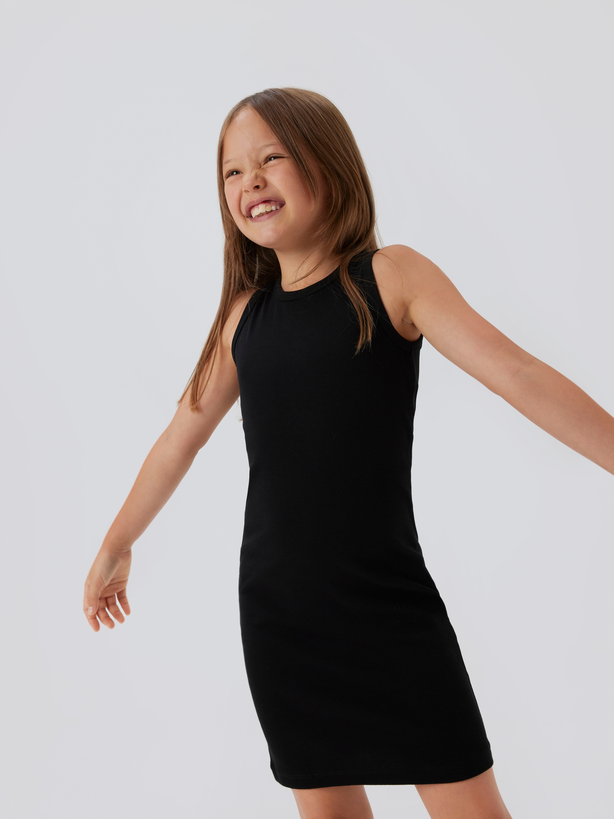 Name It Jerseykleid »NKFNAKAL SL SLIM DRESS NOOS« Baumwollmischung, Jersey Rippware