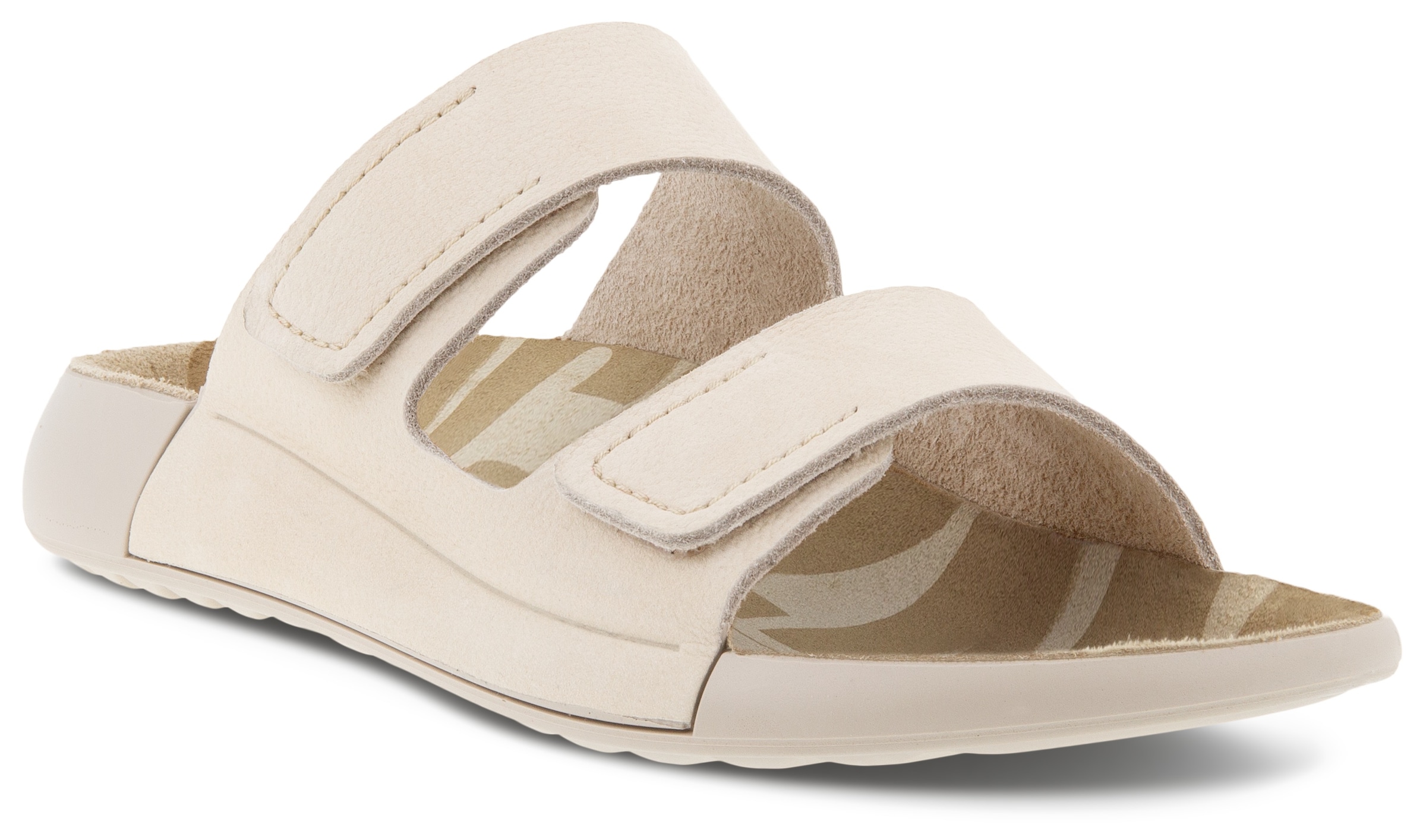 Ecco Pantolette »COZMO W« , Sommerschuh, Schlappen mit zwei Klettverschlussriemen
