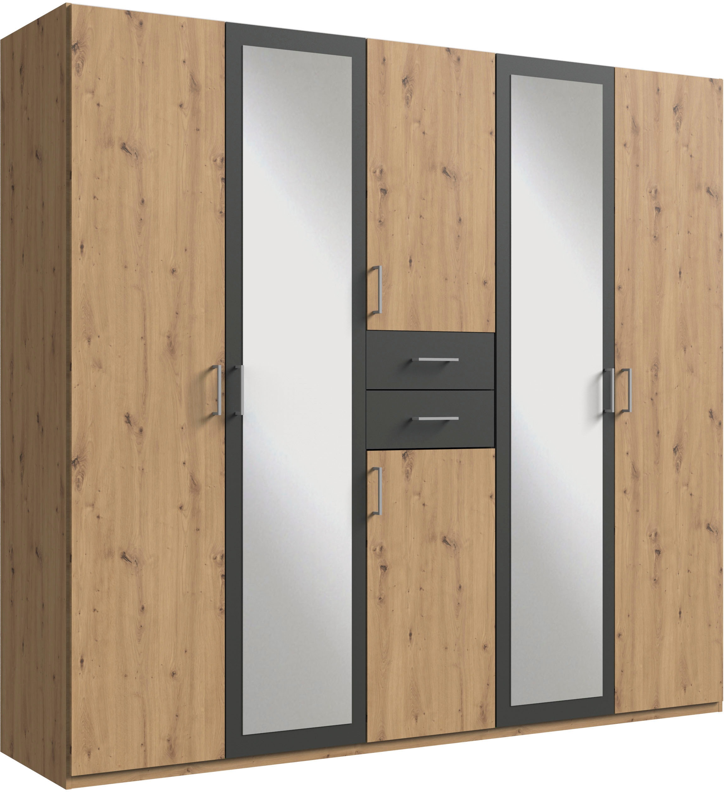 Wimex Kleiderschrank »Diver Drehtürenschrank mit Spiegel, 180, 225 o. 270cm breit« Bestseller Schlafzimmerschrank wahlweise 3 Innenausstattungen