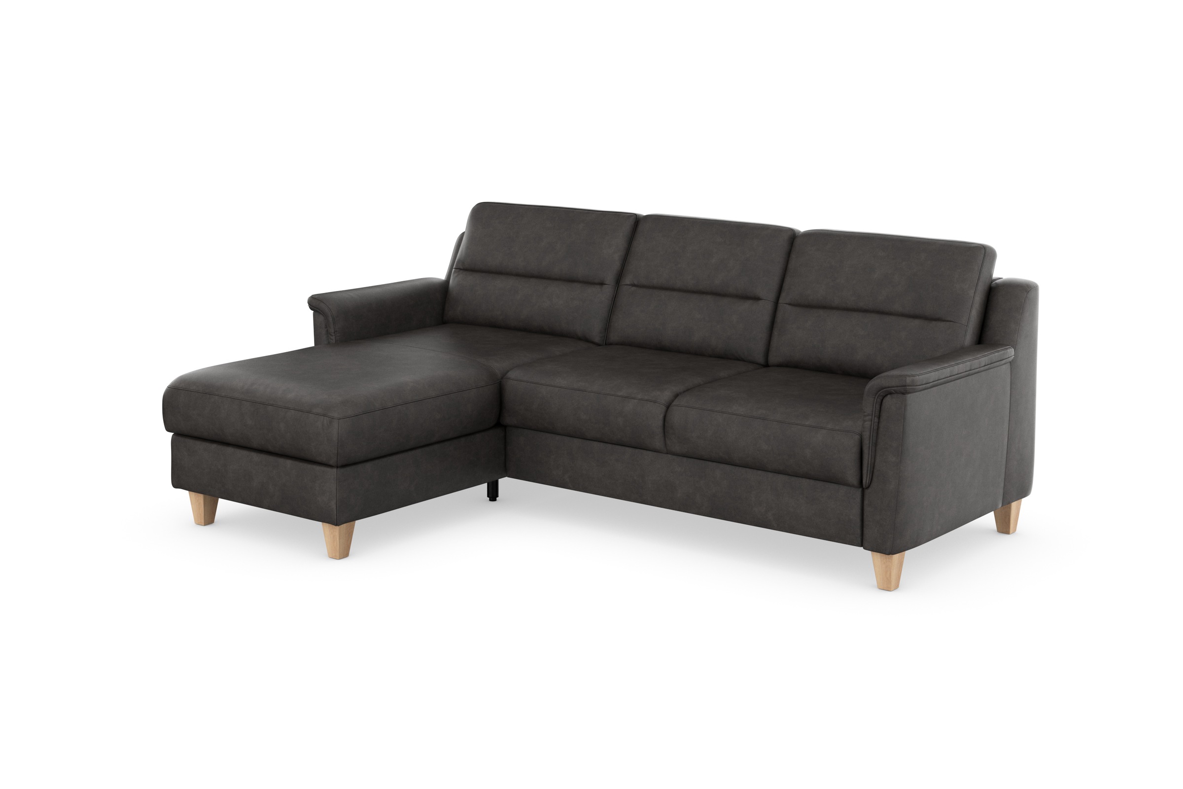 sit&more Ecksofa »Farö L-Form«, inklusive Federkern, wahlweise mit Bettfunktion und Bettkasten