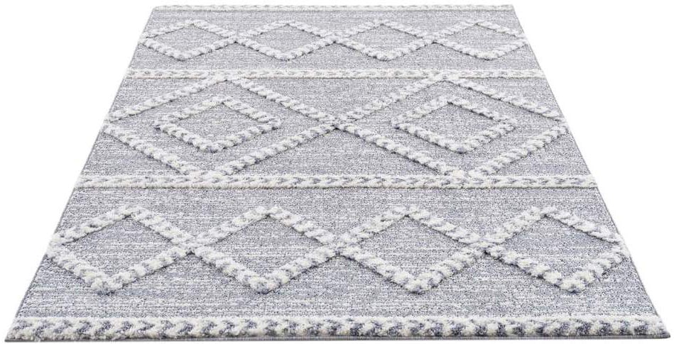 Carpet City Hochflor-Teppich »Focus 3022«, rechteckig, 20 mm Höhe, Läufer, Boho, Hochtief-Muster/ 3D-Effekt, für Wohnzimmer, Schlafzimmer