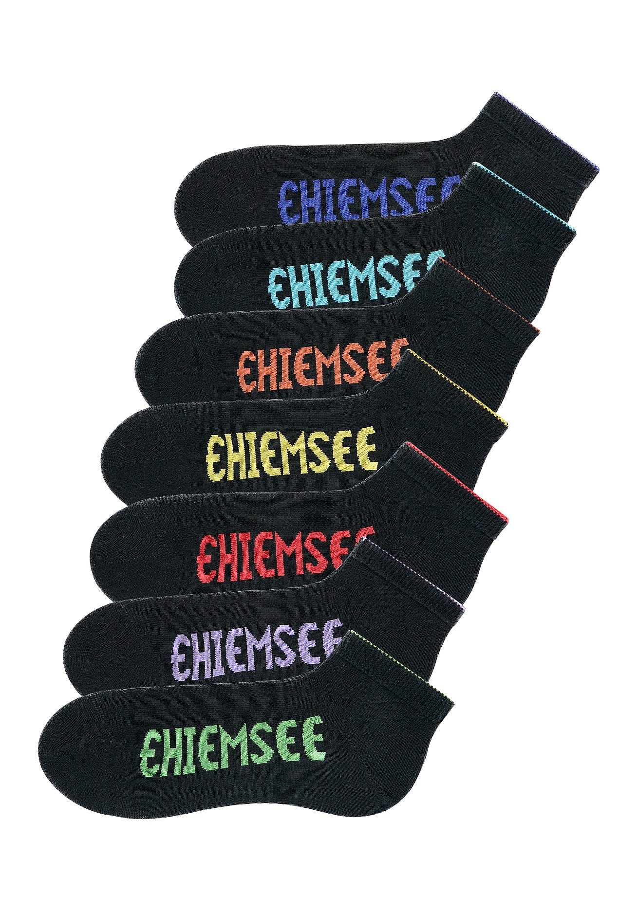 Chiemsee Sneakersocken "Damen Kinder Sportsocken für Sport & Alltag" Packung, 7 Paar tlg. mit farbigen Logos