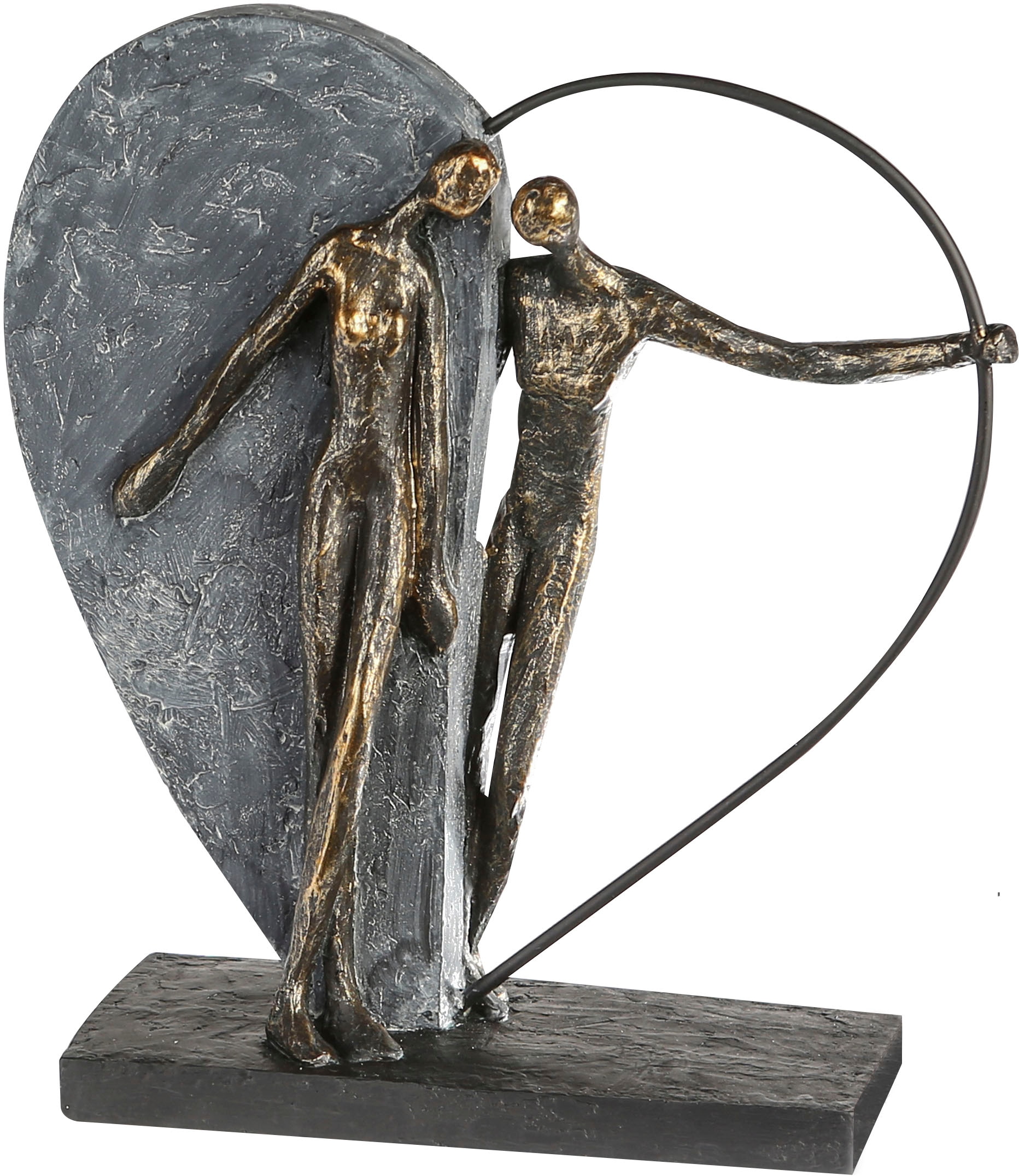 Casablanca by Jelmoli-Versand Heartbeat, Herz cm, Gilde Form, »Skulptur shoppen Wohnzimmer 31 Höhe bronze/grau«, | Dekoobjekt, online Dekofigur