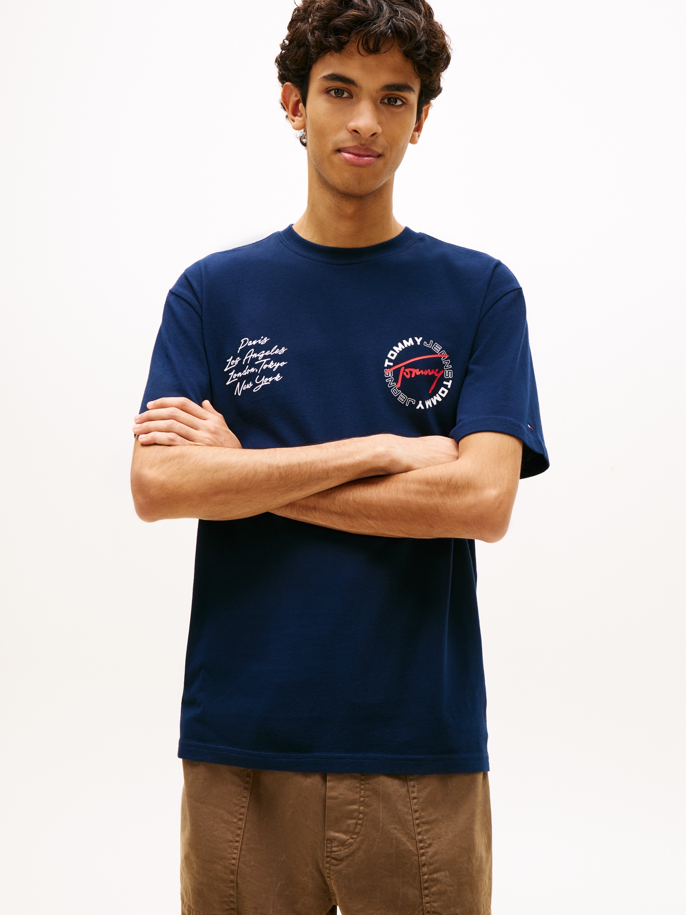 Tommy Jeans T-Shirt "TJM RELAXED SIGN CIRCLE" mit Markenprint, Rundhals