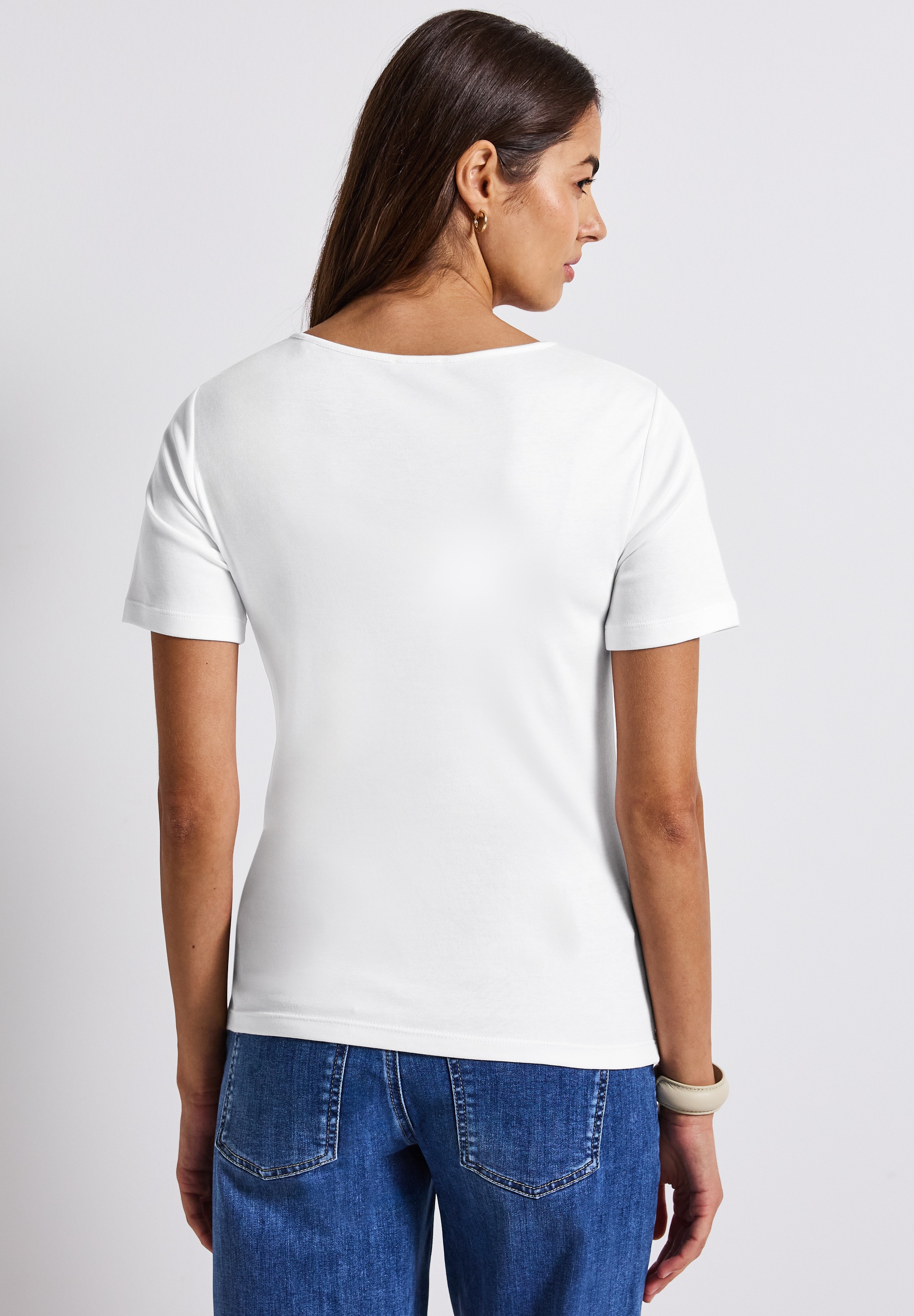 STREET ONE T-Shirt, mit Herzausschnitt