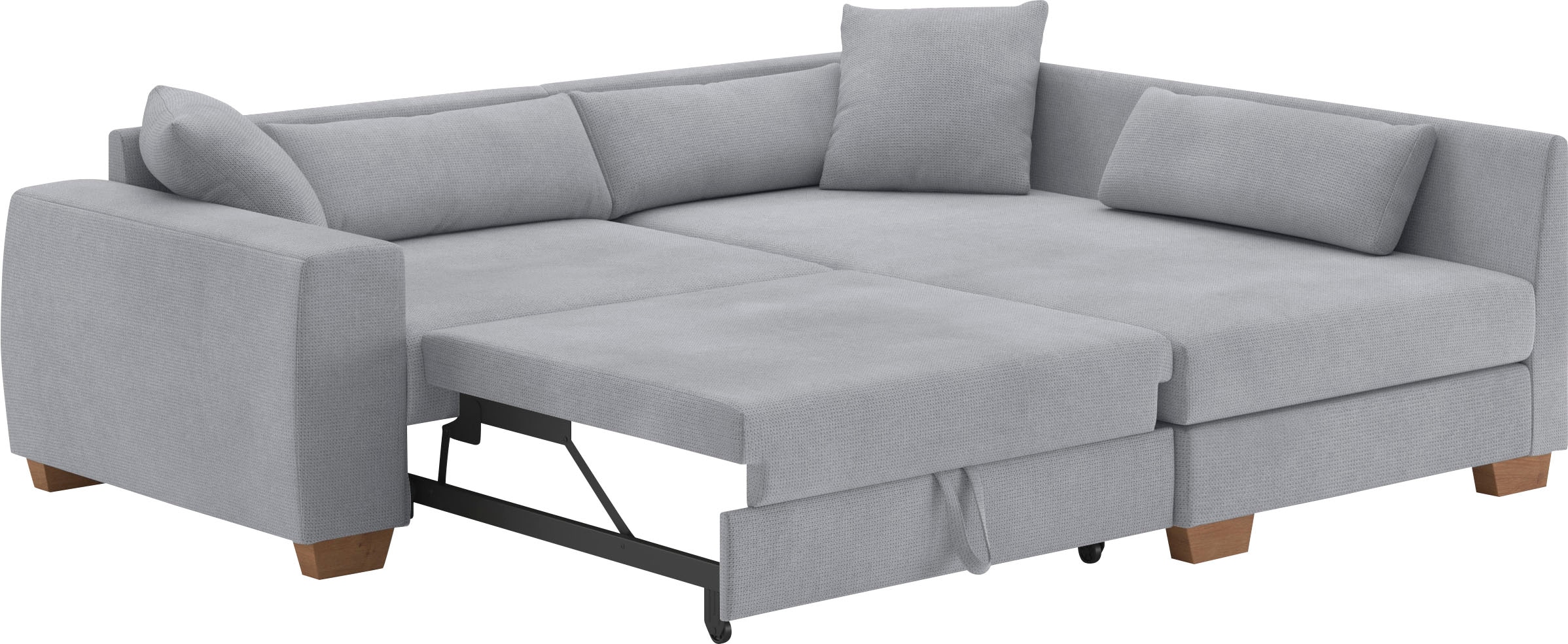 Mr. Couch Ecksofa »Helena L-Form«, Mit Federkern, wahlweise mit Bettfunktion und Taschenfederkern