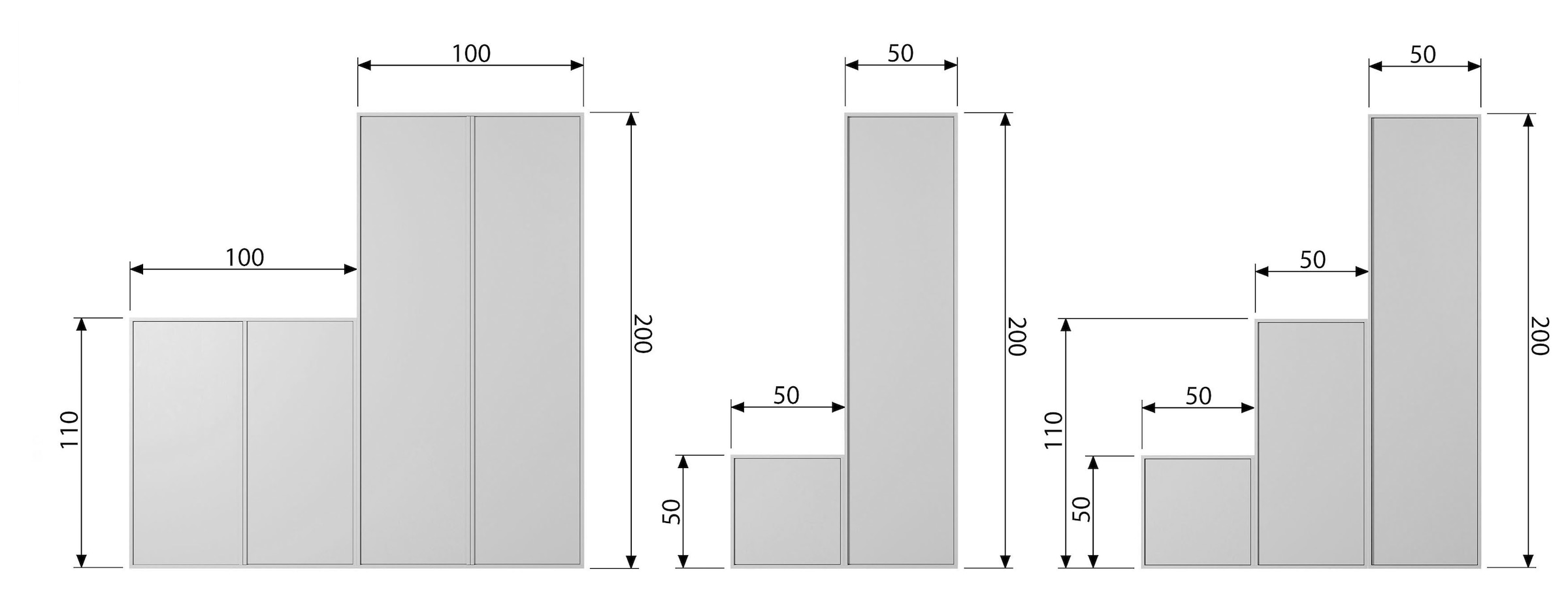 WOOOD Mehrzweckschrank »Daily Garderobenschrank«, mit Push-to-Open Funktion, Höhe 200 cm, Breite 50 oder 100 cm