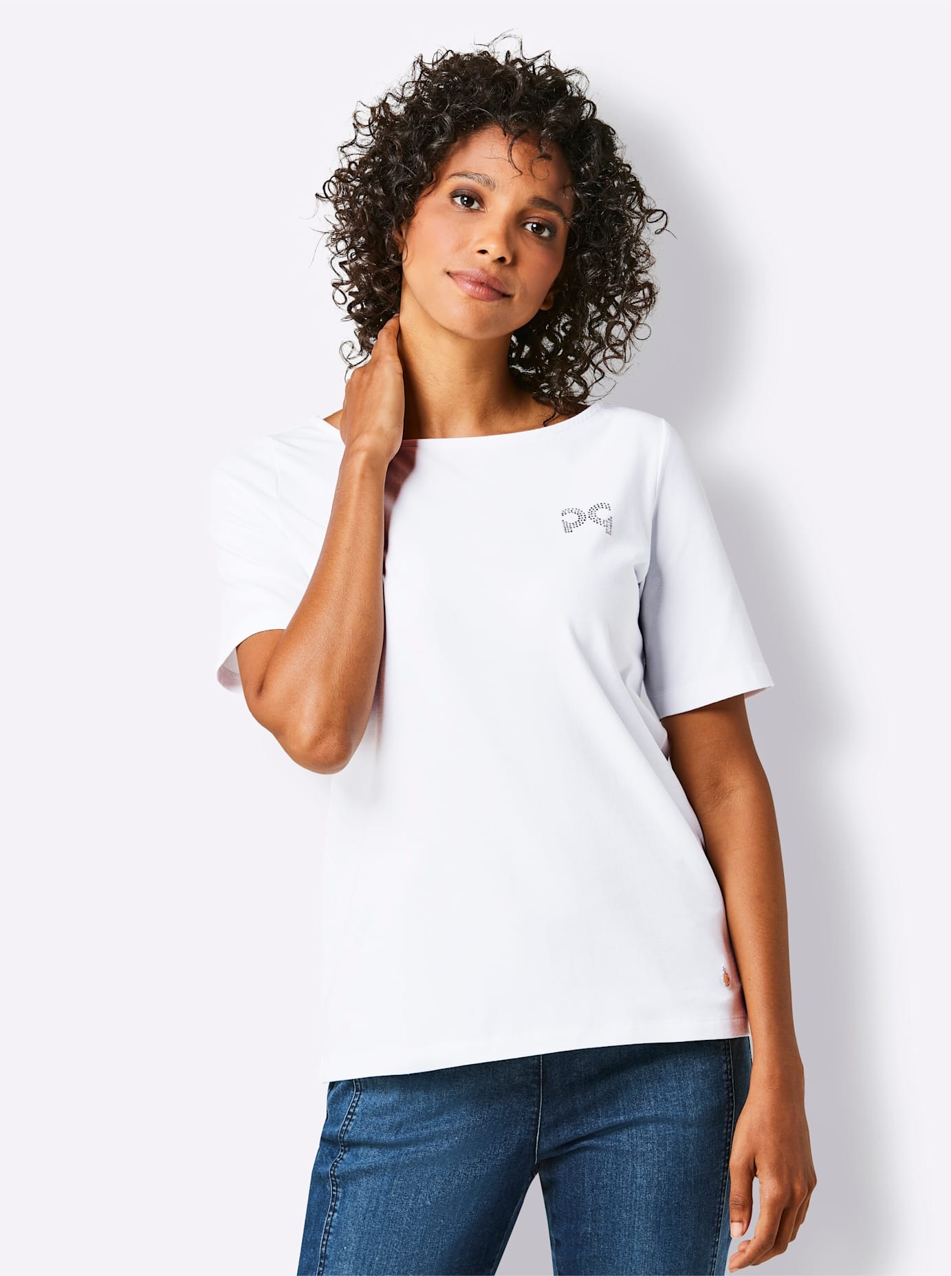 CREATION L PREMIUM Kurzarmshirt »Pima-Baumwoll-Shirt« 1 Stk.