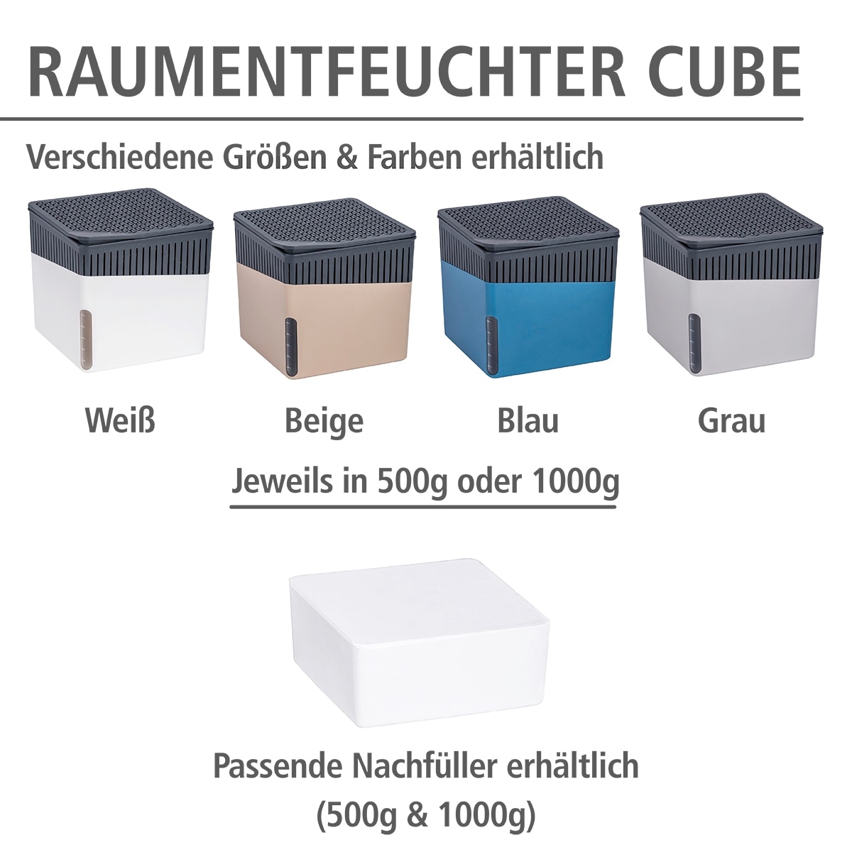 WENKO Luftentfeuchter »Cube«, für 80 m³ Räume, 1000 g