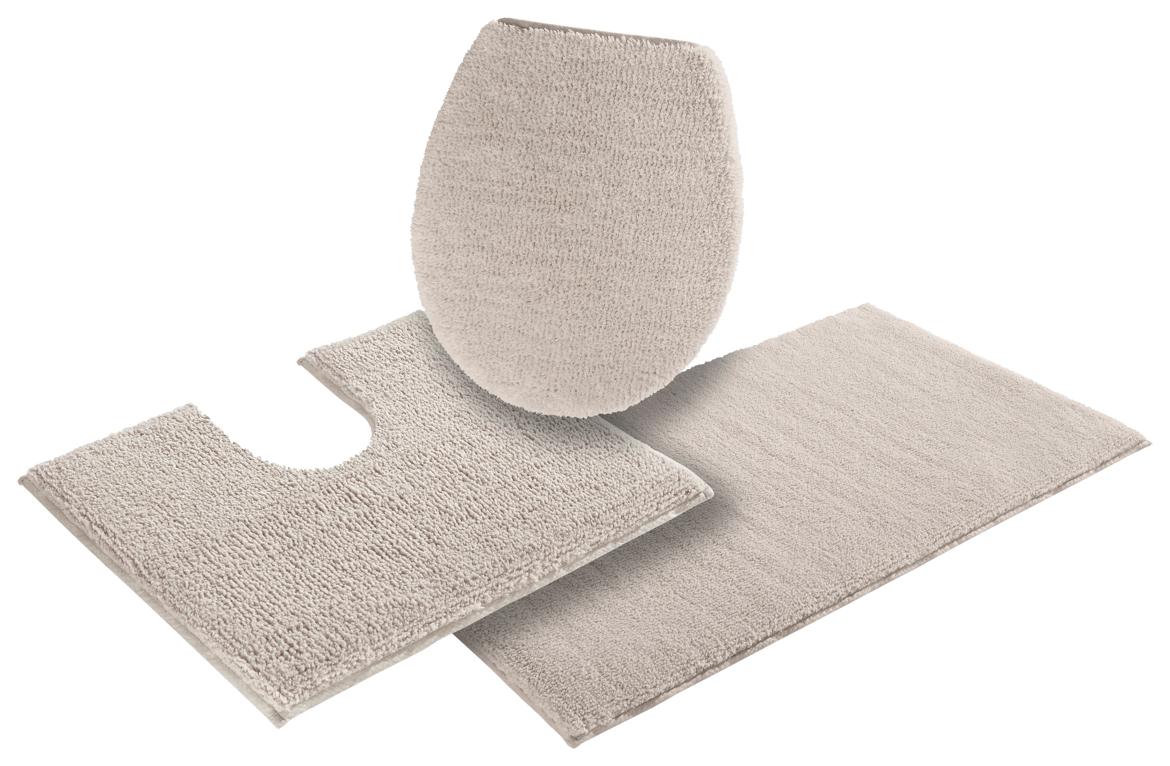OTTO home Badematte "Vanessa, Badvorleger, Badezimmer Teppich" Höhe 10 mm rutschhemmend beschichtet fußbodenheizungsgeeignet  schnell trocknend  strapazierfähig Badteppich, weiche Haptik, unifarben