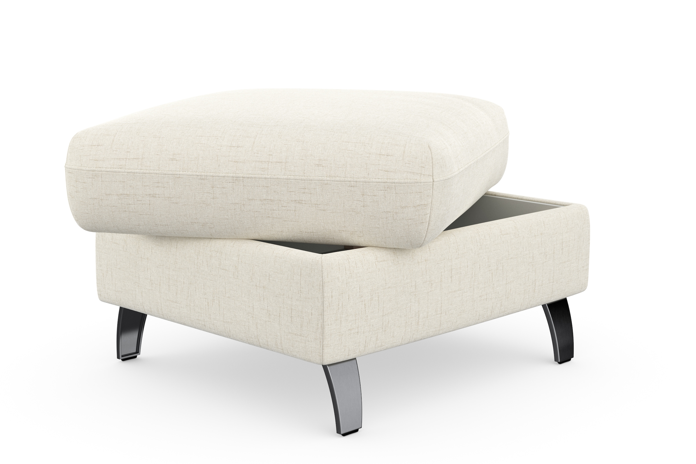 sit&more Stauraumhocker »Grenoble«, mit Stauraum und satinierten Füssen