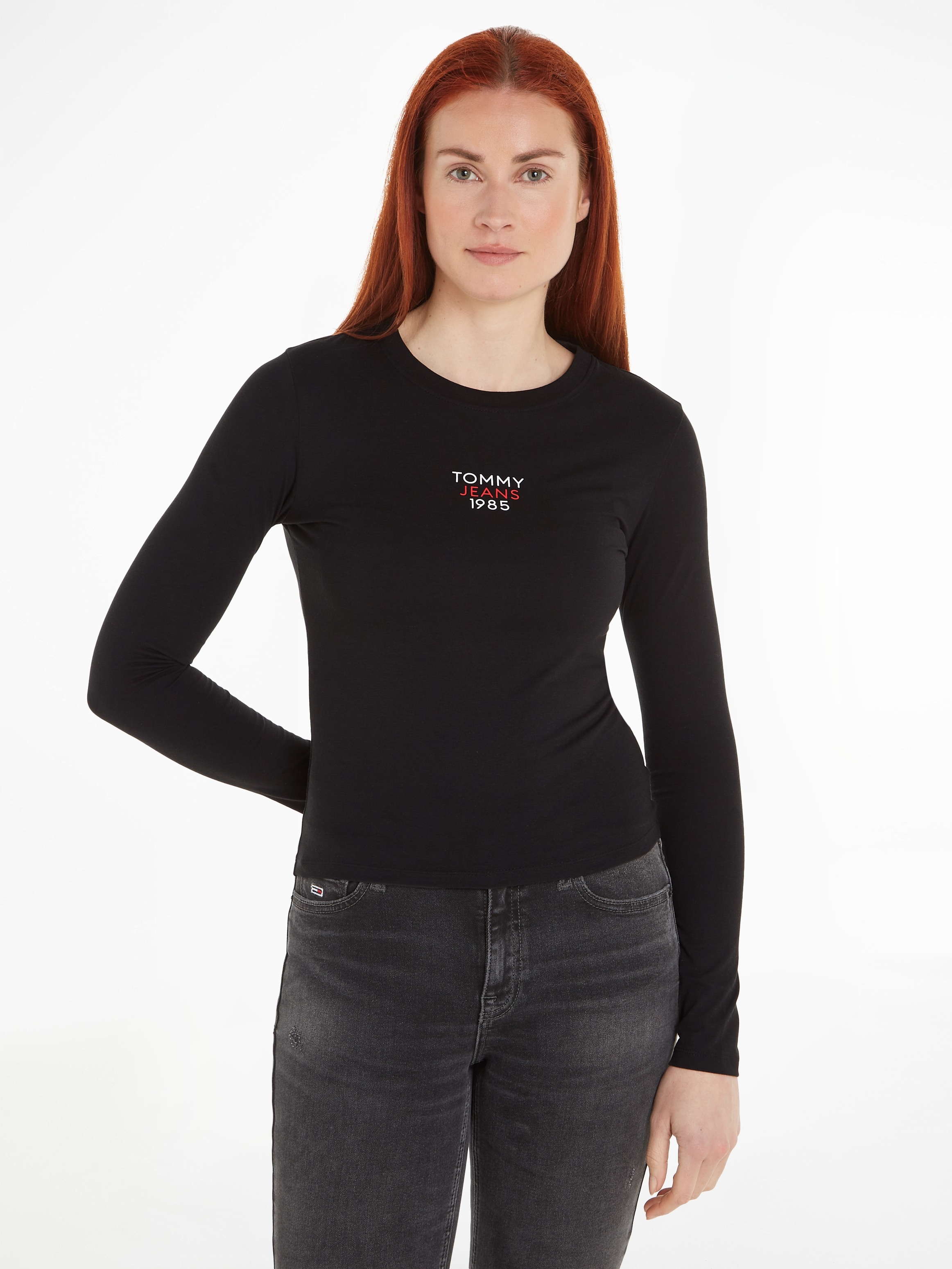 Tommy Jeans Curve T-Shirt EXT«, LS Logo-Schriftzug Schweiz 1 LOGO »TJW bei SLIM Jeans mit online Jelmoli-Versand ESSENTIAL Tommy kaufen