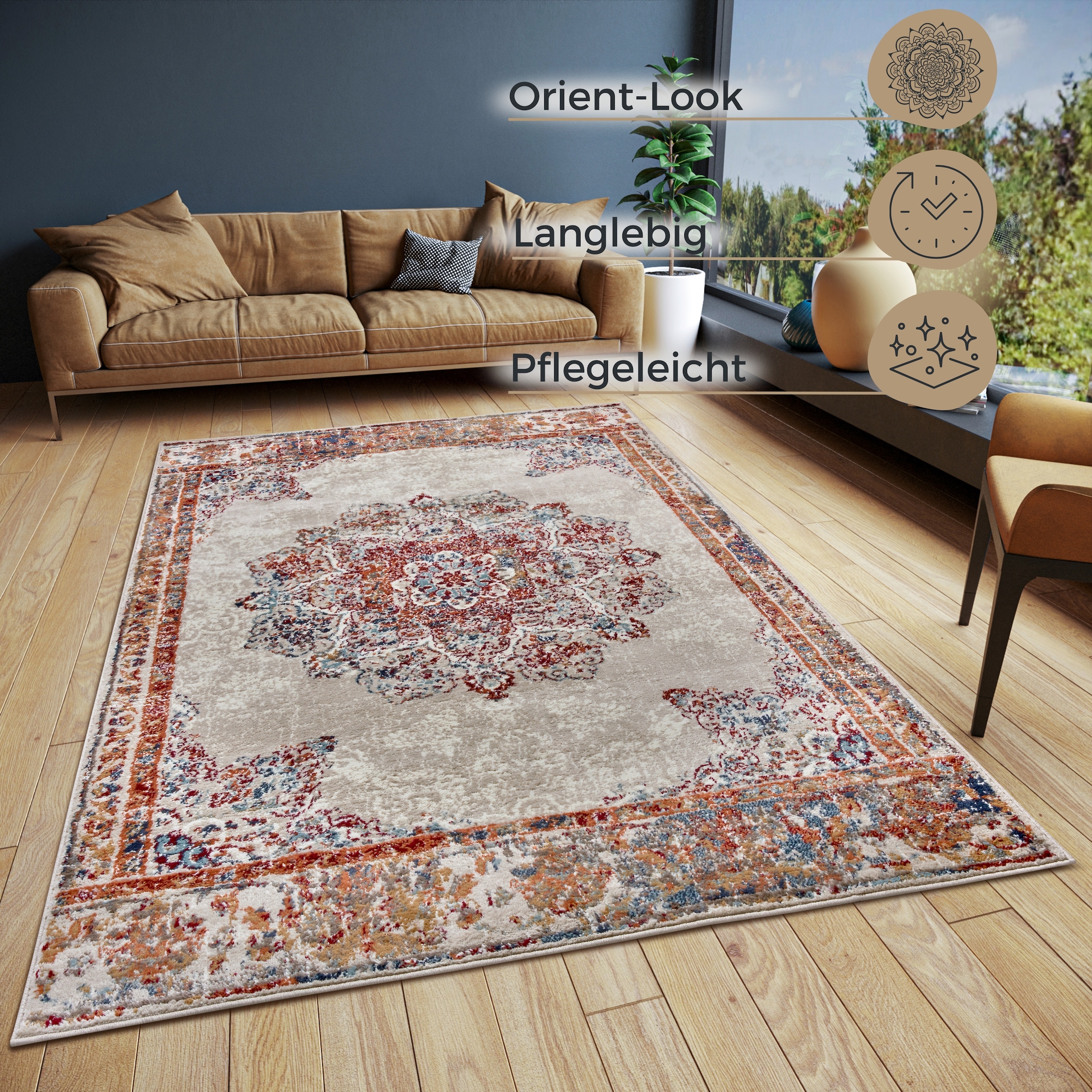 HANSE Home Teppich »Maderno«, rechteckig, 8 mm Höhe, Läufer, Orientalisch, Kurzflor, Wohnzimmer, Schlafzimmer, Esszimmer