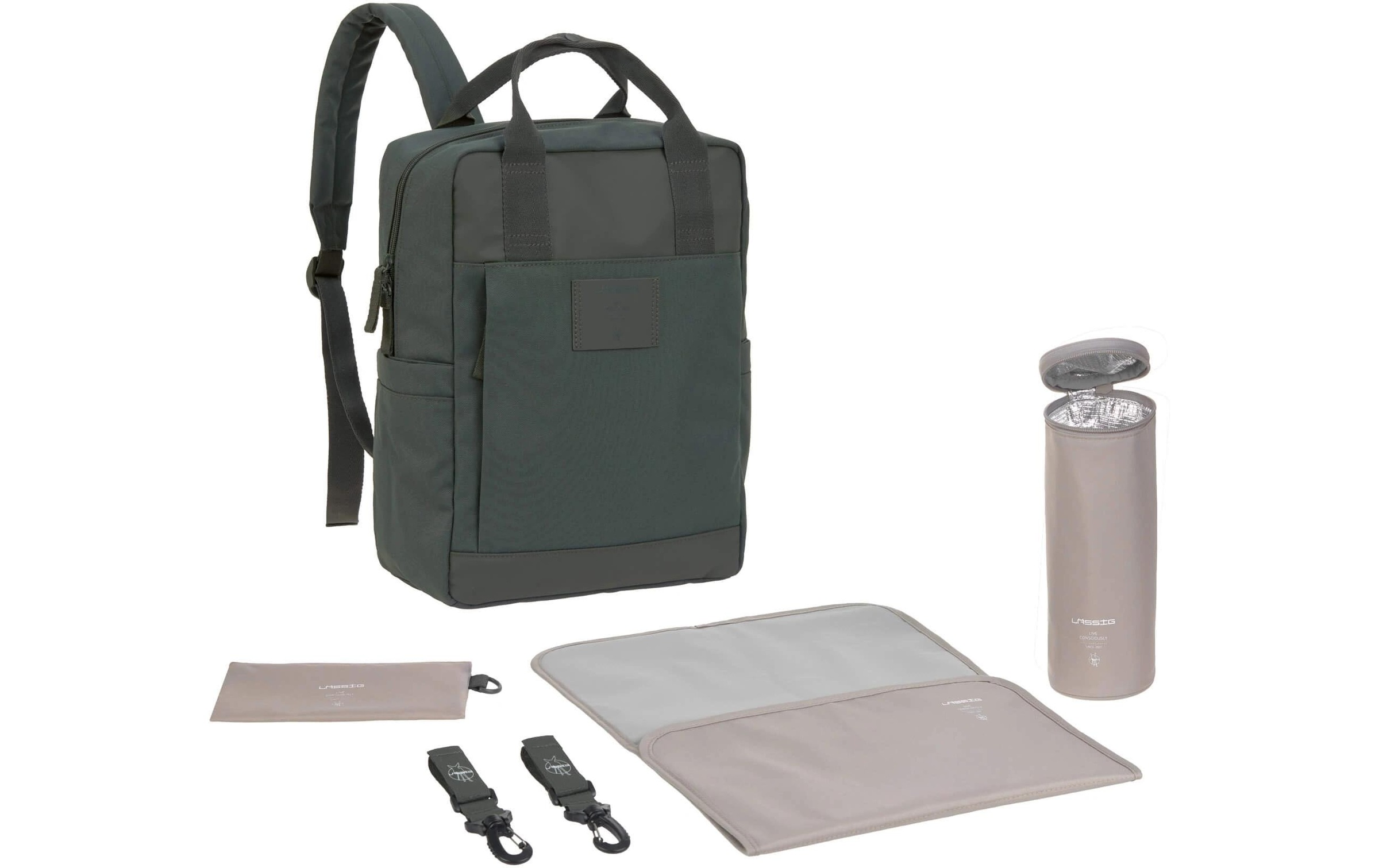 LÄSSIG Wickelrucksack »Vividal Dark Olive«