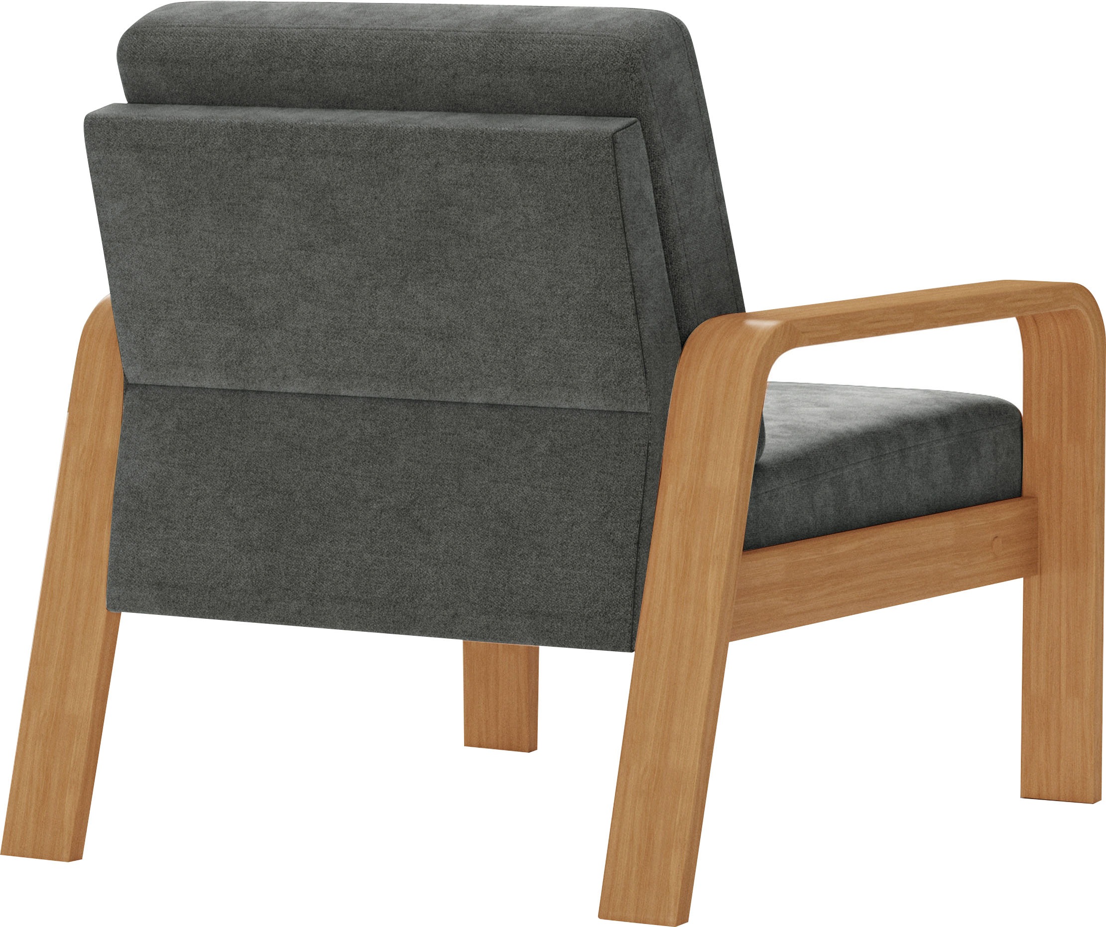 sit&more Sessel »Kolding«, Armlehnen aus eichefarbigem Buchenholz, verschiedene Bezüge und Farben
