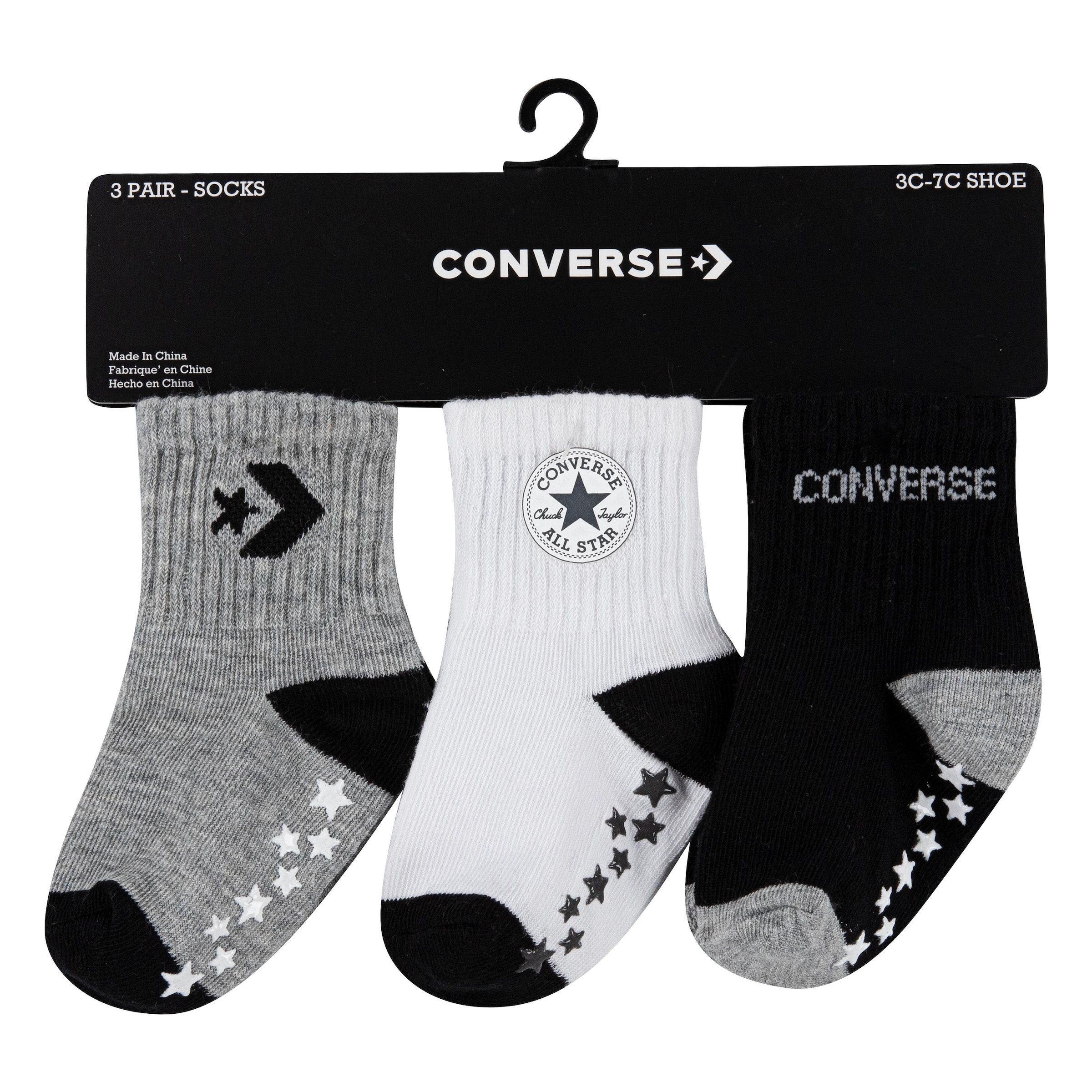 Converse ABS-Socken »CONVERSE LOGO INFANT TODDLER NO SLIP QUARTER 3 PK«, (3 Paar)